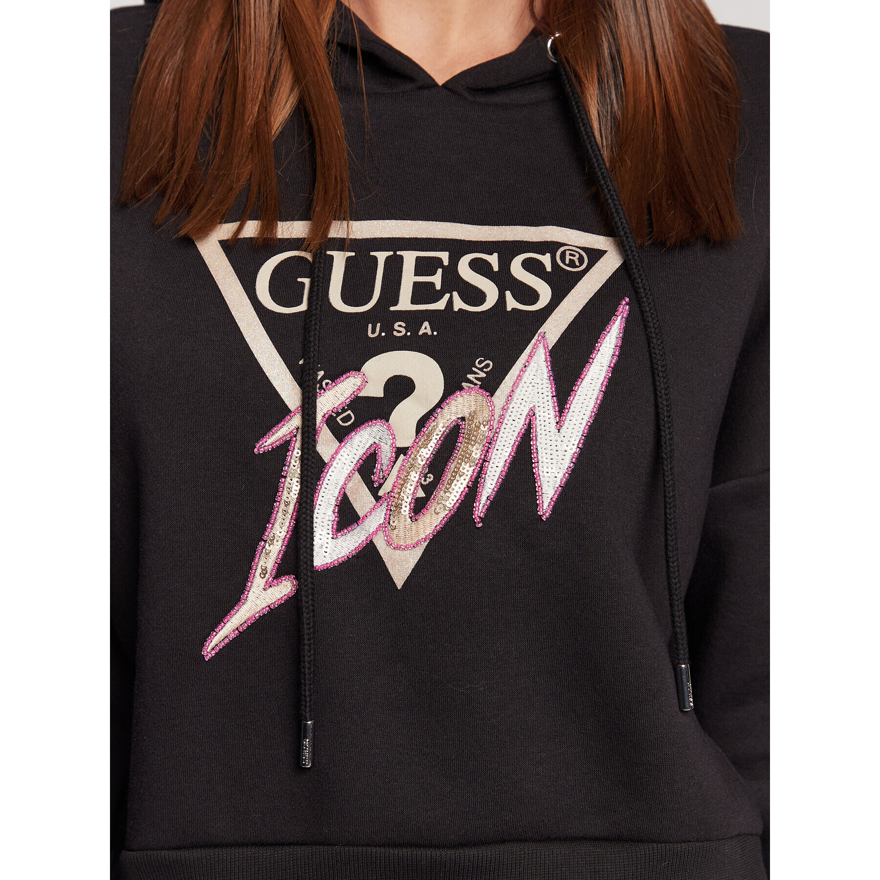 Guess Jopa Icon W3RQ03 KB683 Črna Regular Fit - Pepit.si