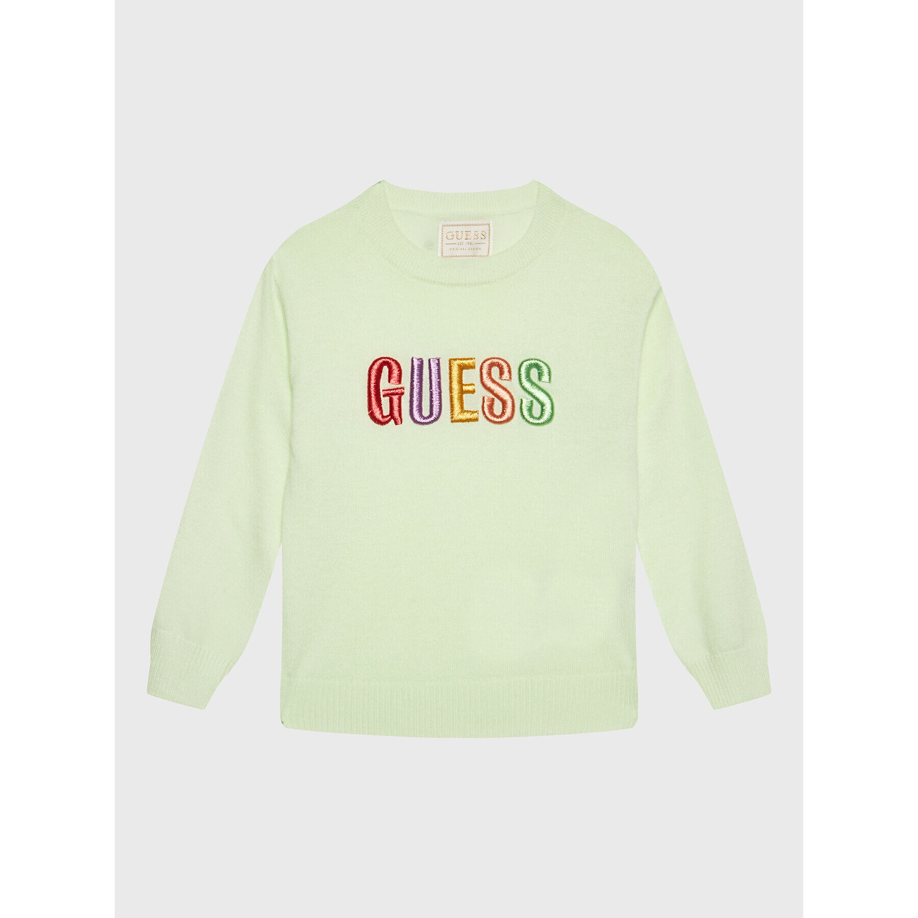 Guess Pulover K3GR00 Z36I0 Zelena Regular Fit - Pepit.si