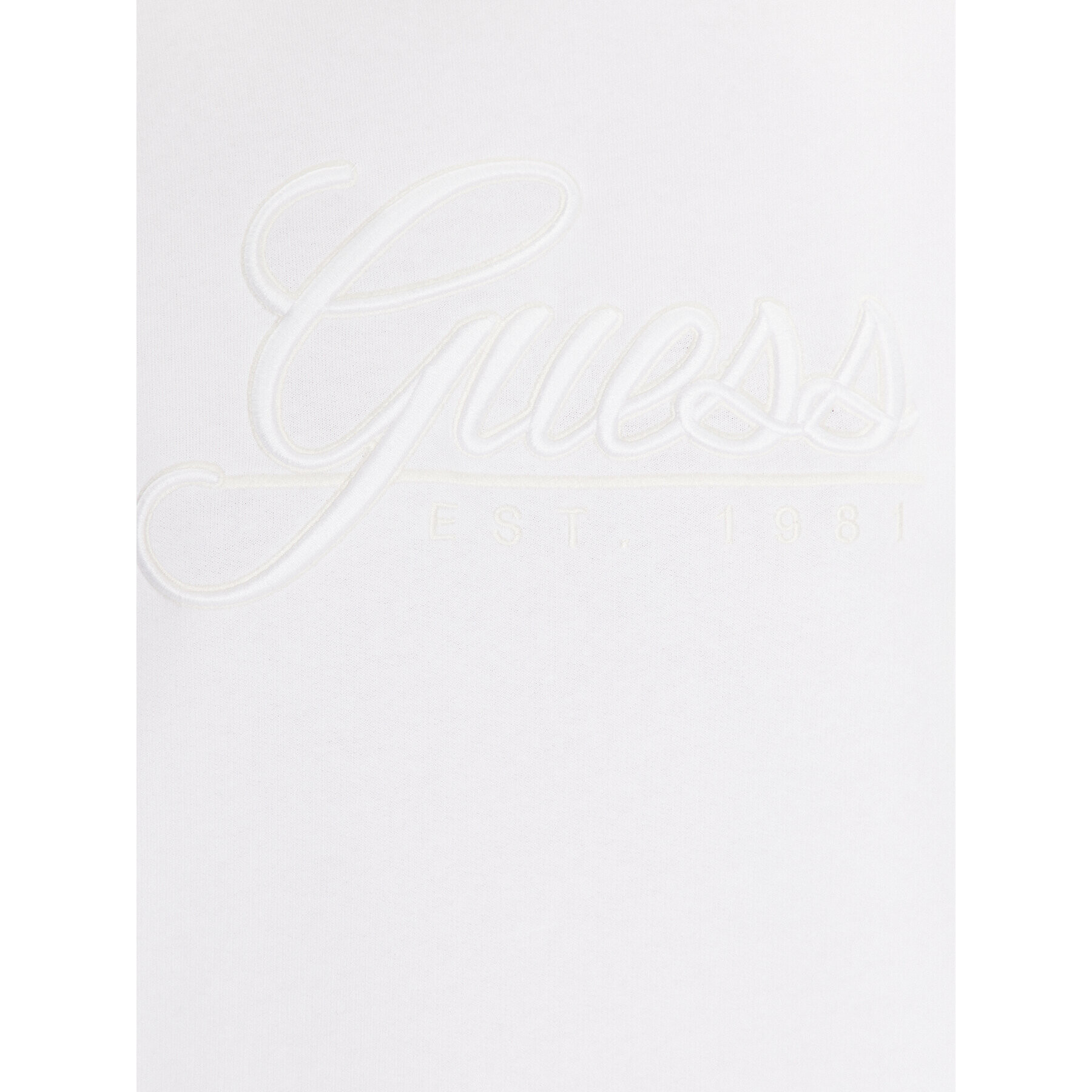 Guess Jopa Logo Script W3GQ12 KBK32 Bela Regular Fit - Pepit.si