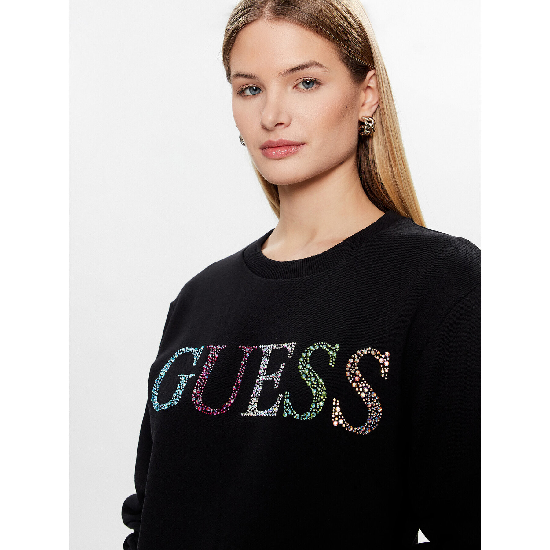 Guess Jopa Logo W3GQ09 KBK32 Črna Relaxed Fit - Pepit.si