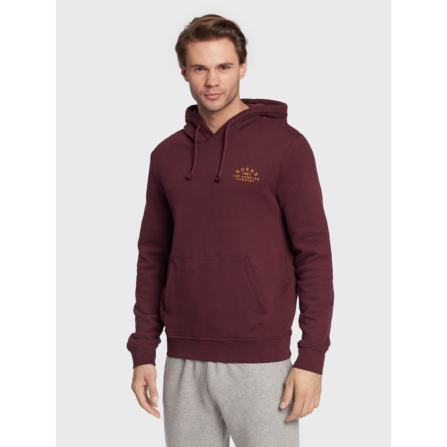 Guess Jopa M2BQ30 KBDA1 Bordo rdeča Slim Fit - Pepit.si