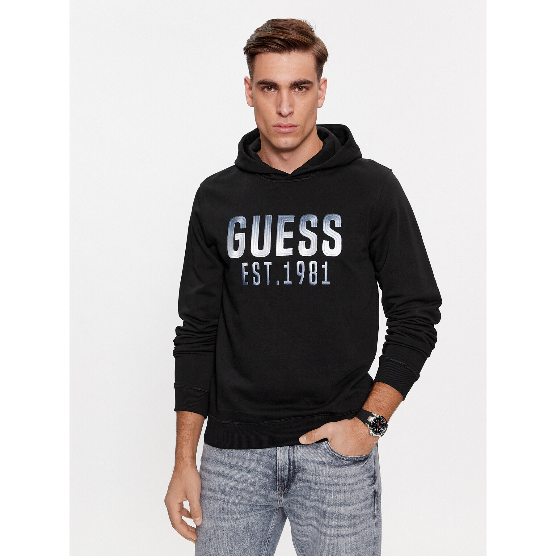 Guess Jopa M4RQ36 KBK32 Črna Regular Fit - Pepit.si