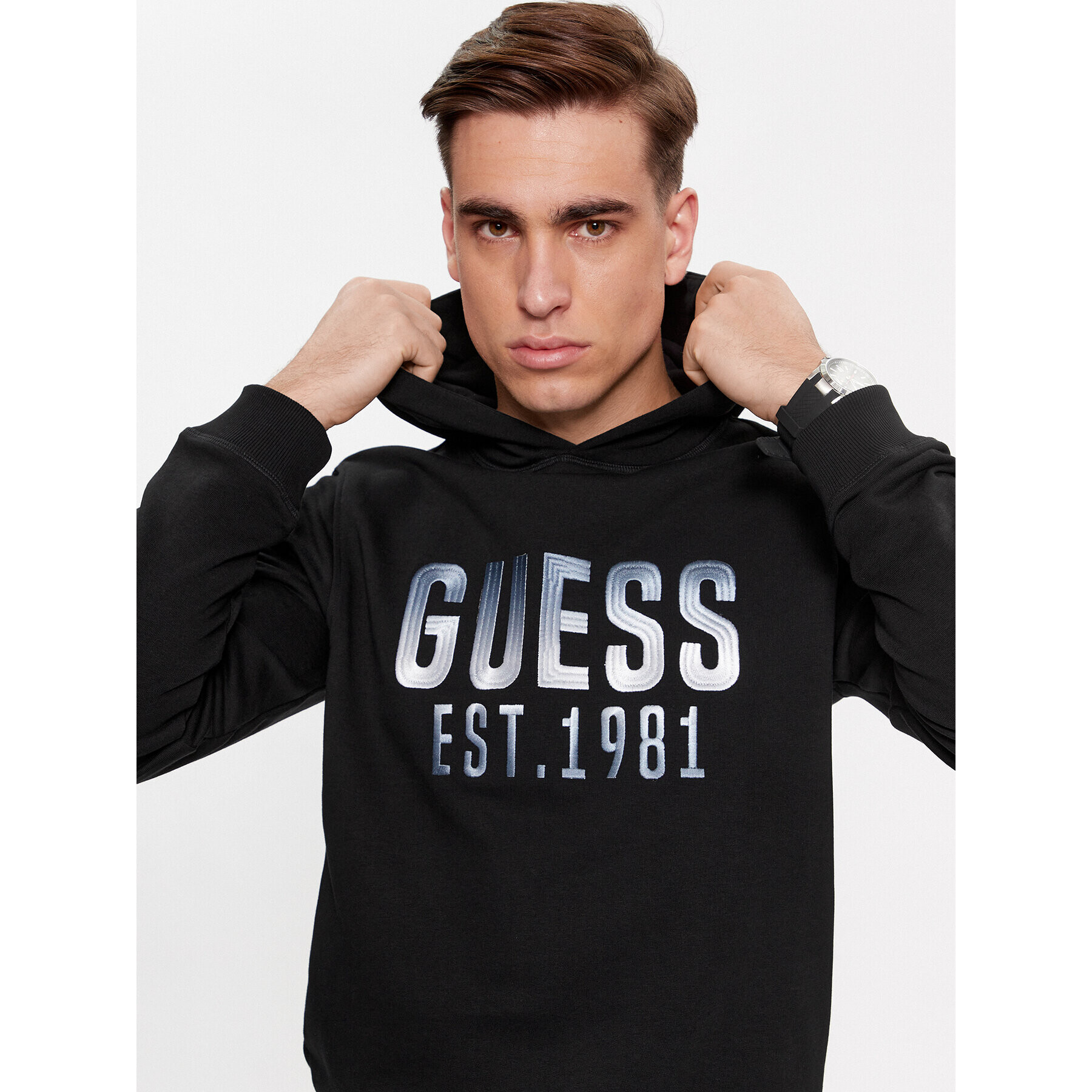 Guess Jopa M4RQ36 KBK32 Črna Regular Fit - Pepit.si