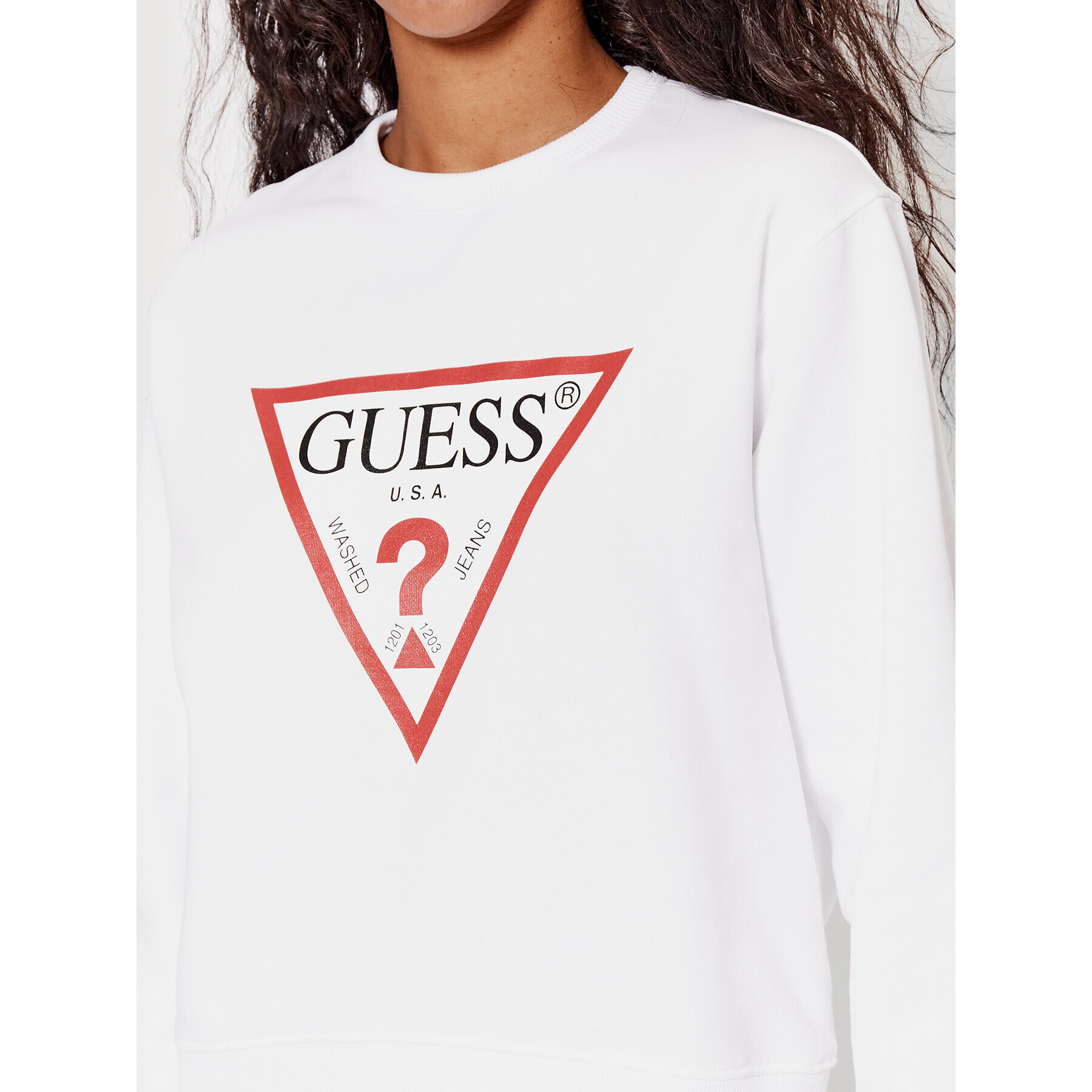 Guess Jopa Original W2YQ16 K9ZM1 Bela Regular Fit - Pepit.si