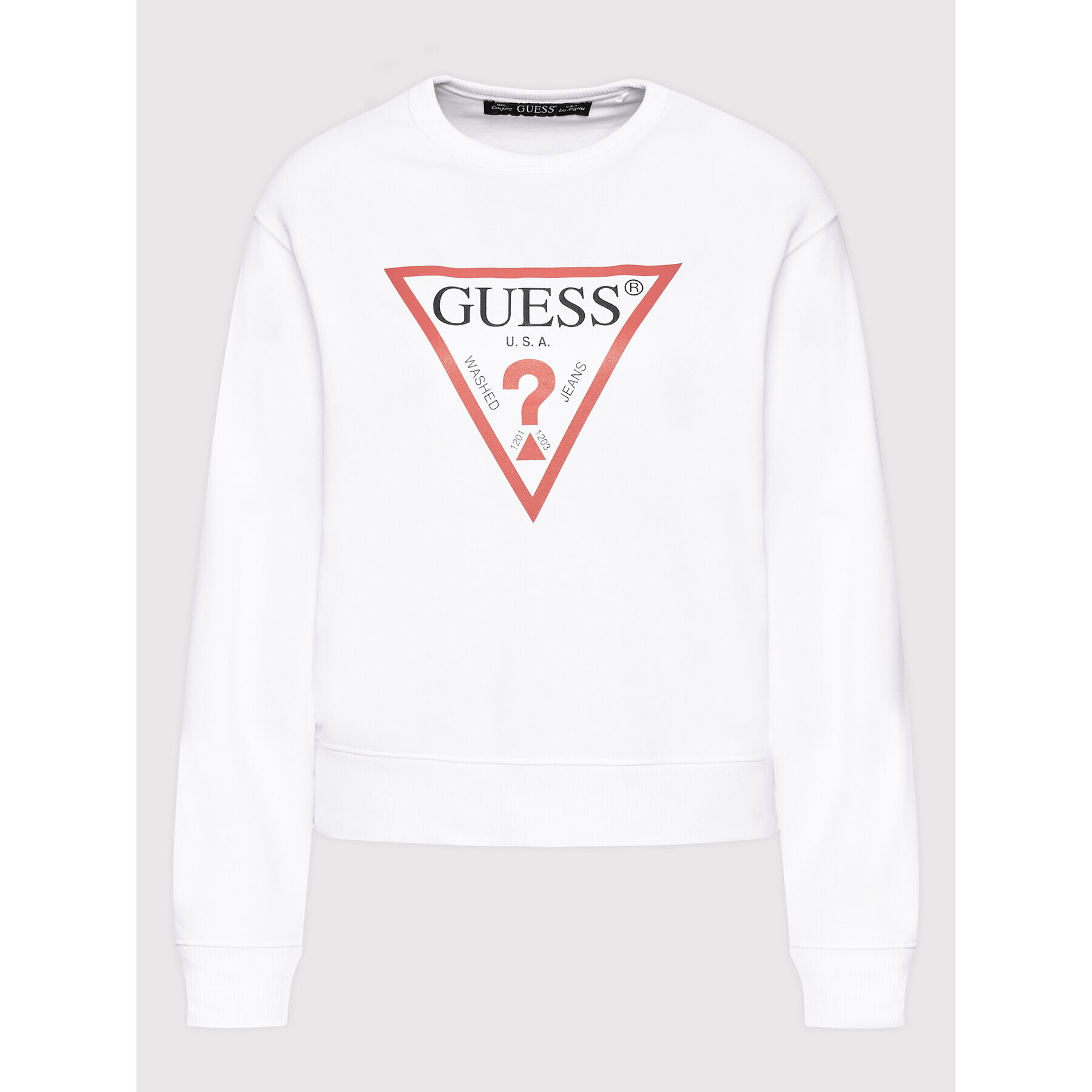 Guess Jopa Original W2YQ16 K9ZM1 Bela Regular Fit - Pepit.si