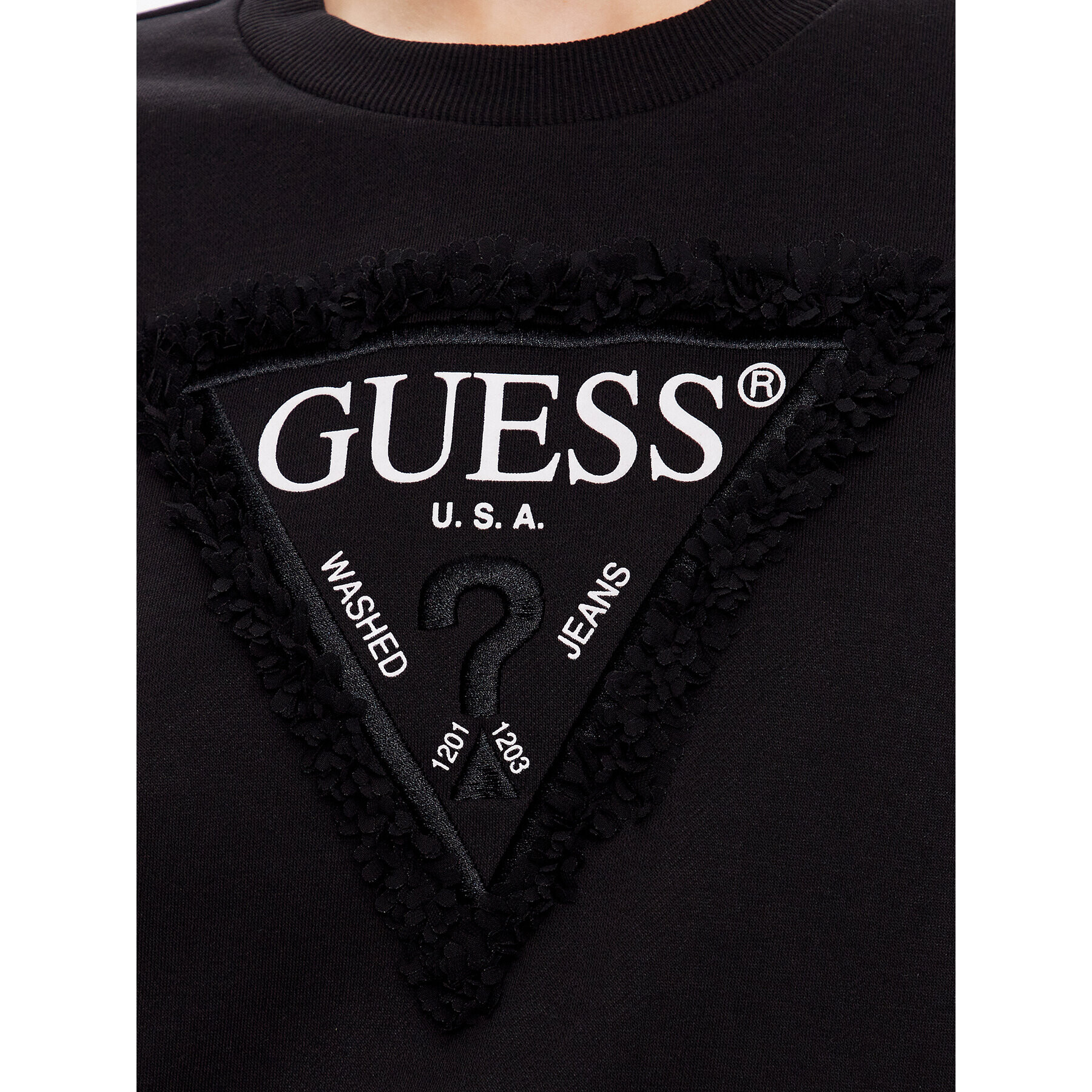 Guess Jopa Petal Triangle W3GQ18 KBKM0 Črna Relaxed Fit - Pepit.si