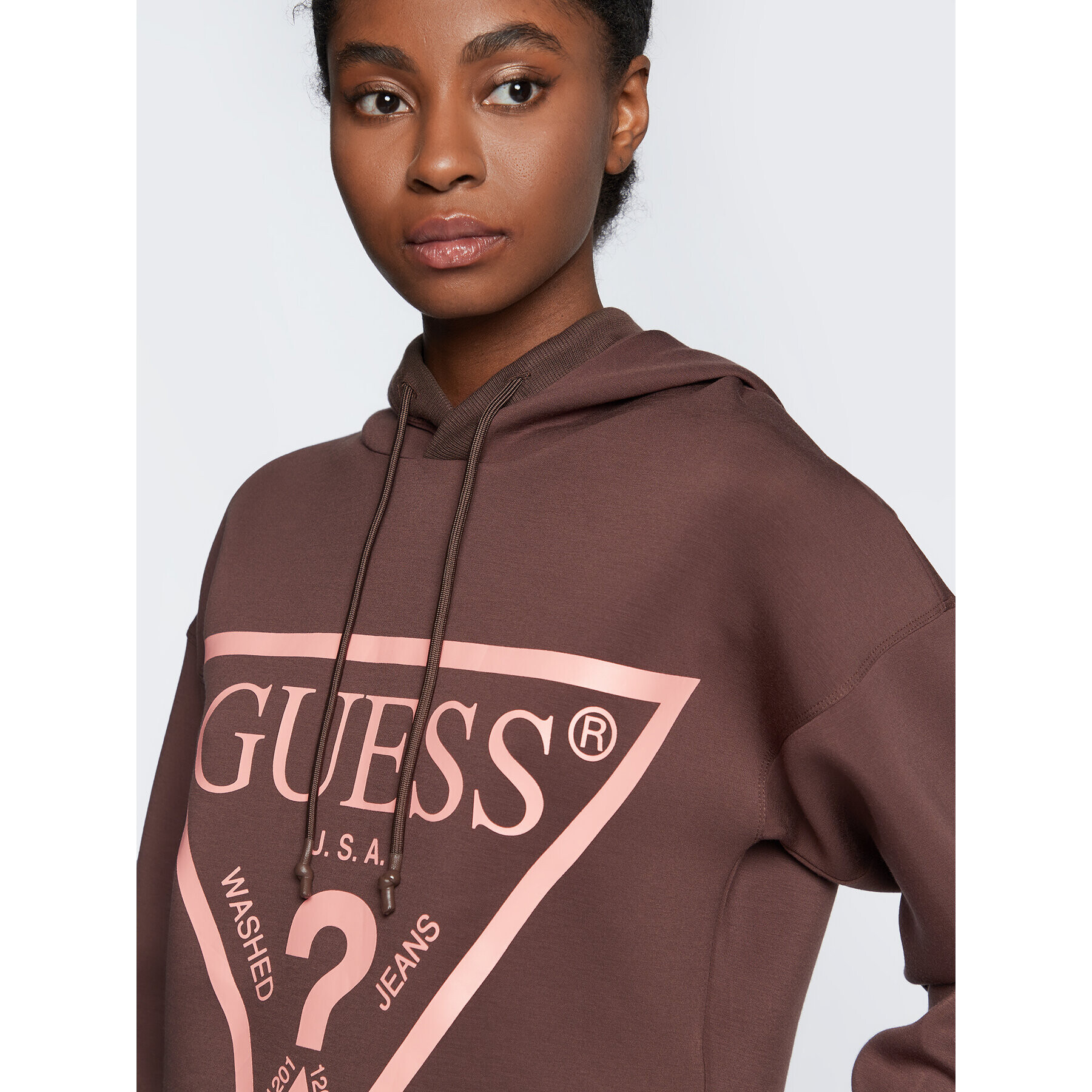 Guess Jopa V2RQ10 KAMN2 Rjava Regular Fit - Pepit.si