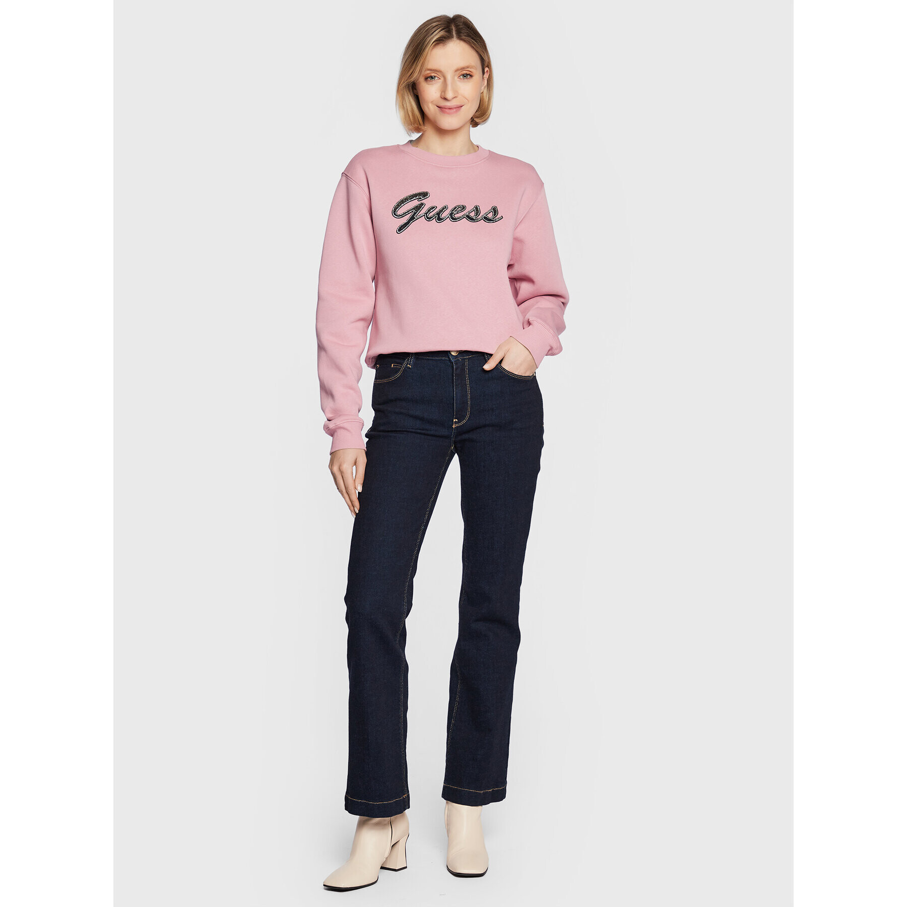 Guess Jopa W3RQ10 K9Z21 Roza Relaxed Fit - Pepit.si