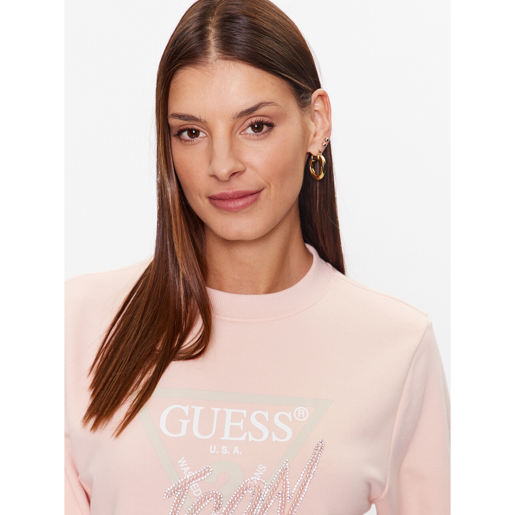 Guess Jopa W3YQ01 KB683 Roza Regular Fit - Pepit.si