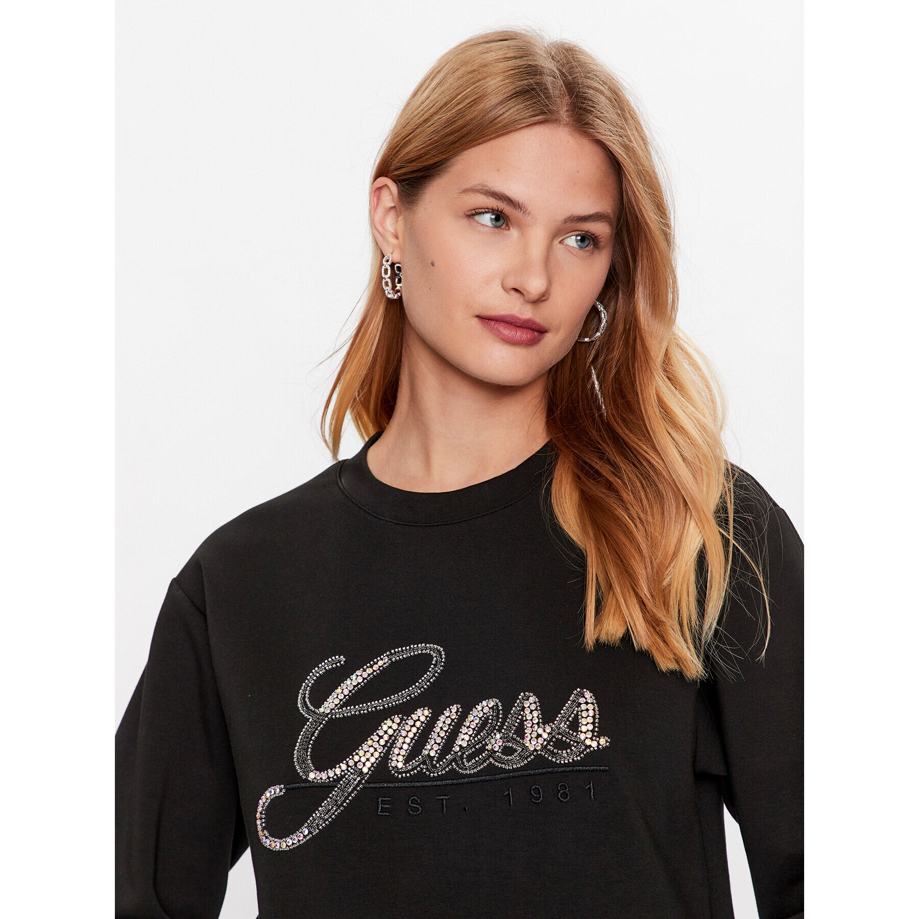 Guess Jopa W3YQ03 KB932 Črna Regular Fit - Pepit.si