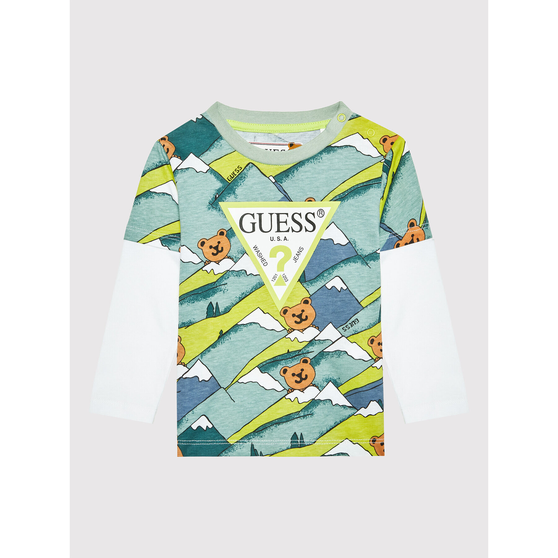 Guess Komplet bluza in hlače I2YG01 K5M20 Zelena Regular Fit - Pepit.si