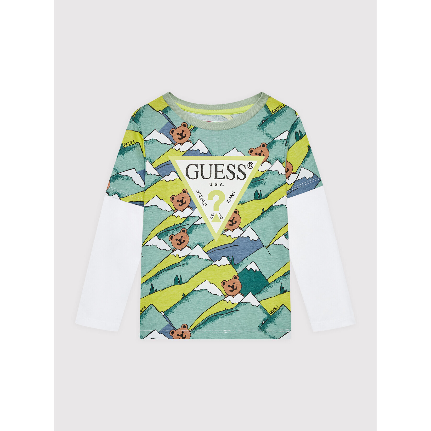 Guess Komplet bluza in hlače N2YG01 K5M20 Mornarsko modra Regular Fit - Pepit.si