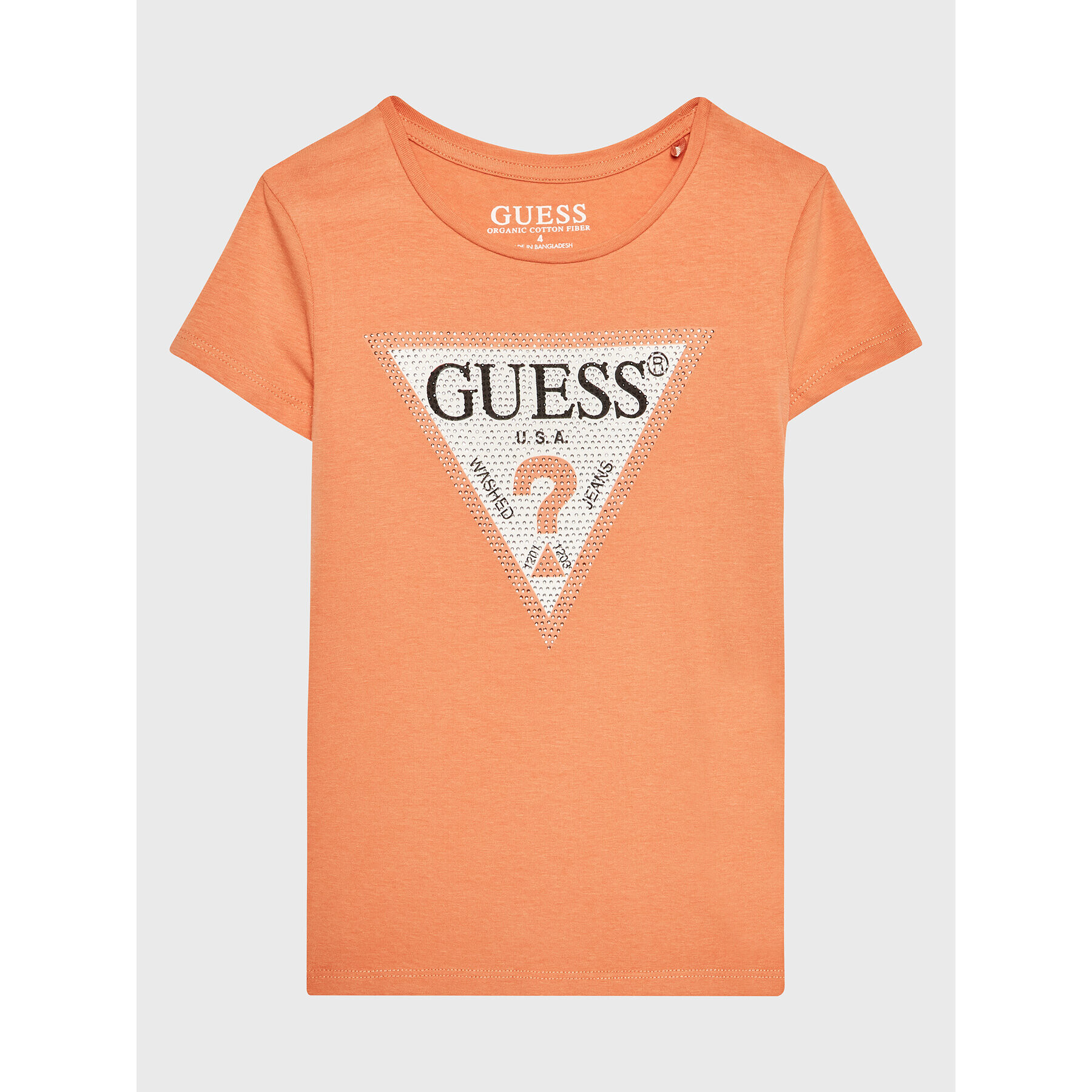 Guess Majica J2YI51 K6YW1 Oranžna Regular Fit - Pepit.si