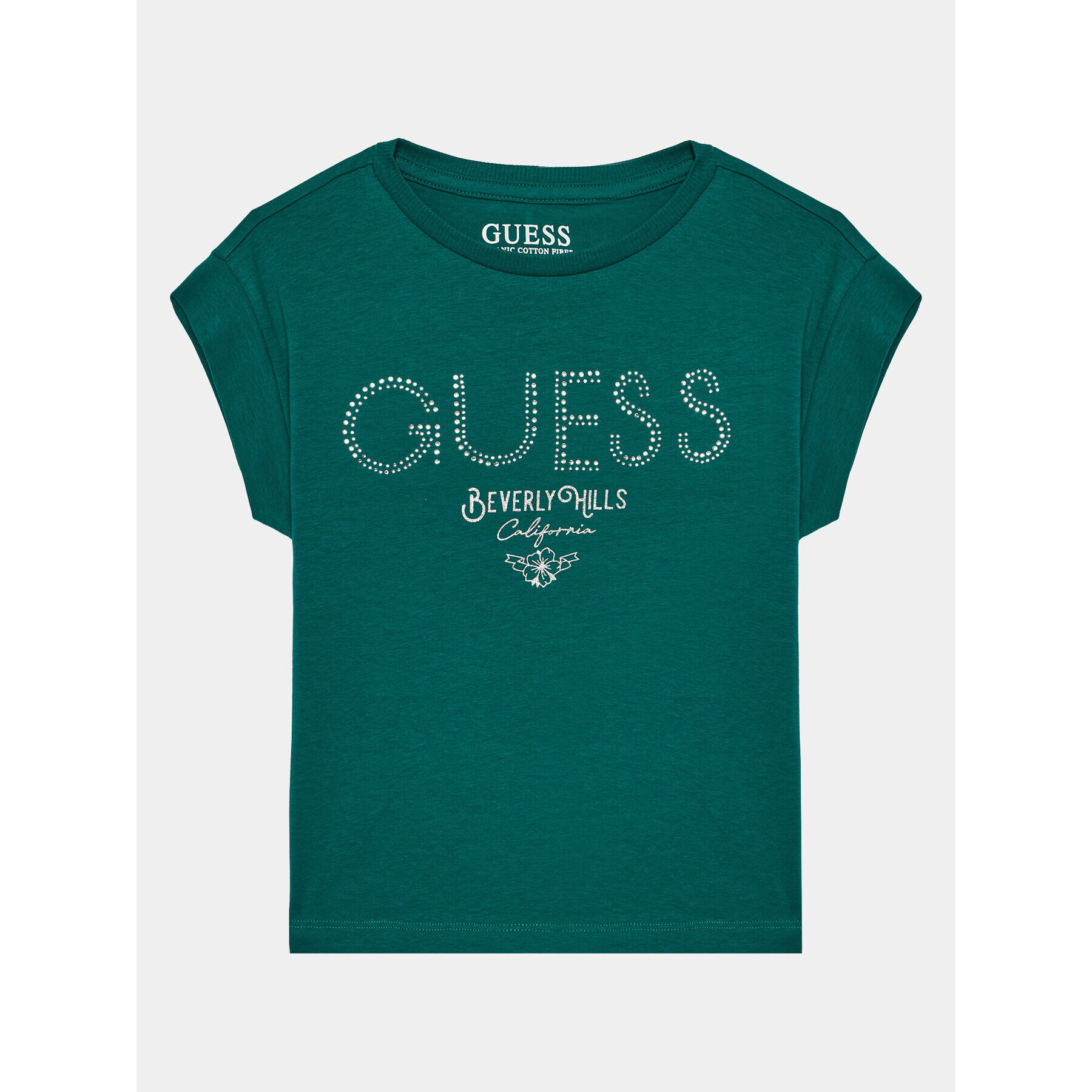 Guess Majica J4RI37 J1314 Zelena Regular Fit - Pepit.si