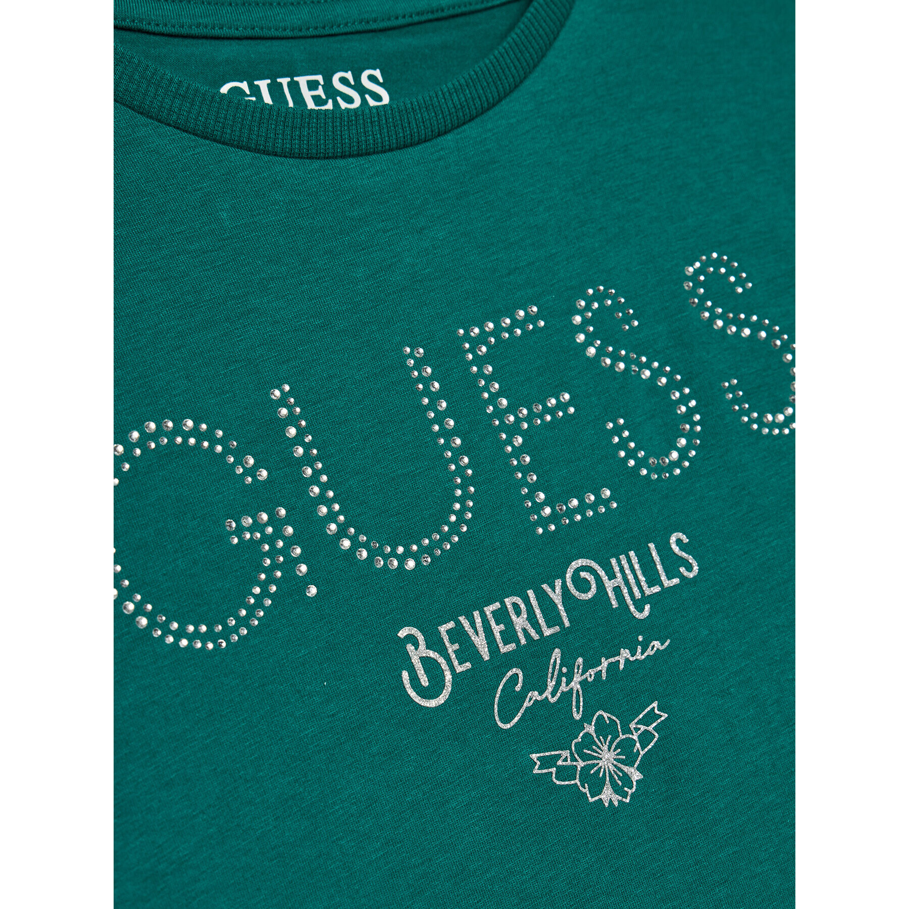 Guess Majica J4RI37 J1314 Zelena Regular Fit - Pepit.si