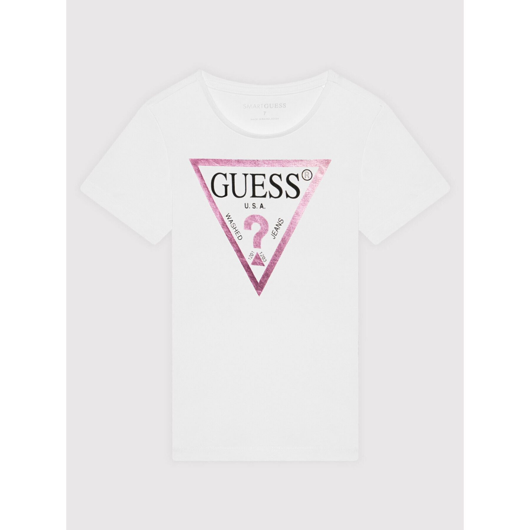 Guess Majica J73I56 K8HM0 Bela Regular Fit - Pepit.si