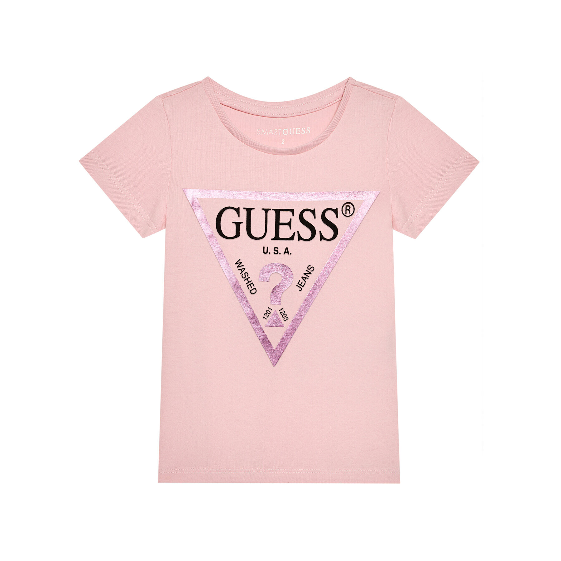 Guess Majica K73I56 K8HM0 Roza Regular Fit - Pepit.si