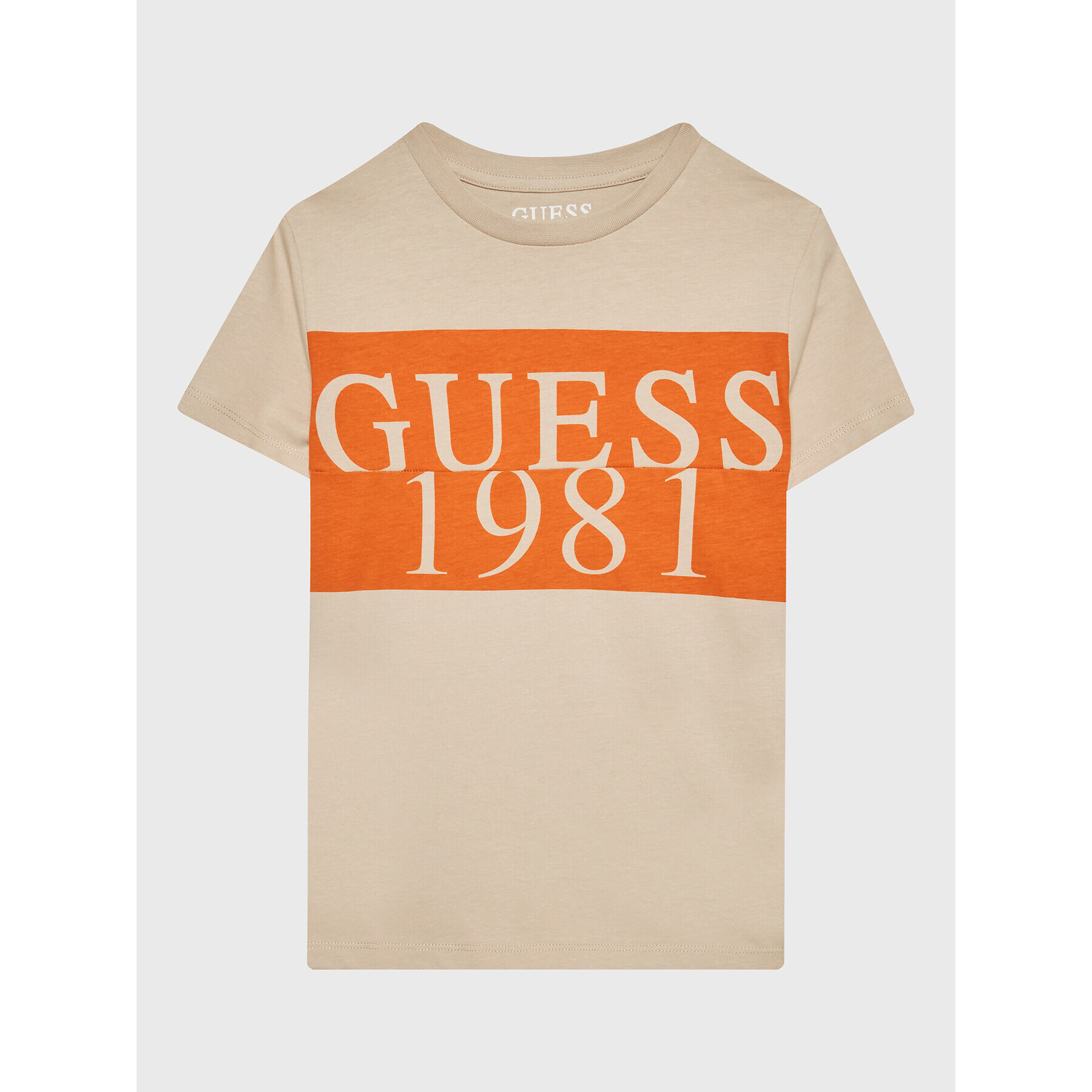 Guess Majica L3GI07 K8HM0 Écru Regular Fit - Pepit.si