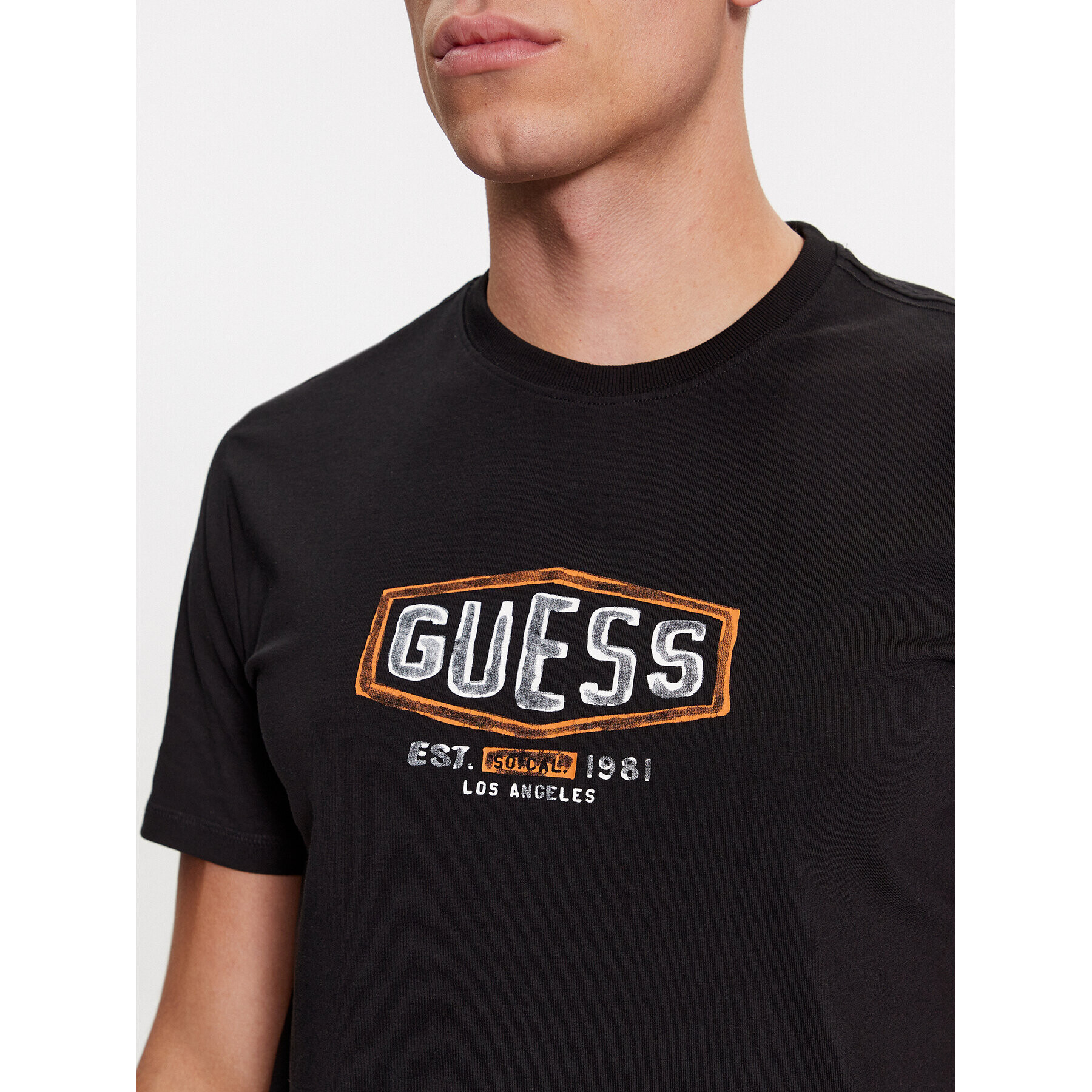 Guess Majica M4RI33 J1314 Črna Slim Fit - Pepit.si