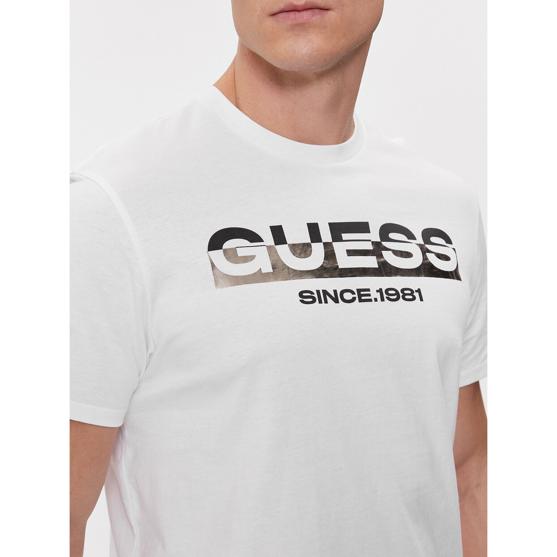 Guess Majica Ss Bsc M4RI60 K9RM1 Bela Slim Fit - Pepit.si