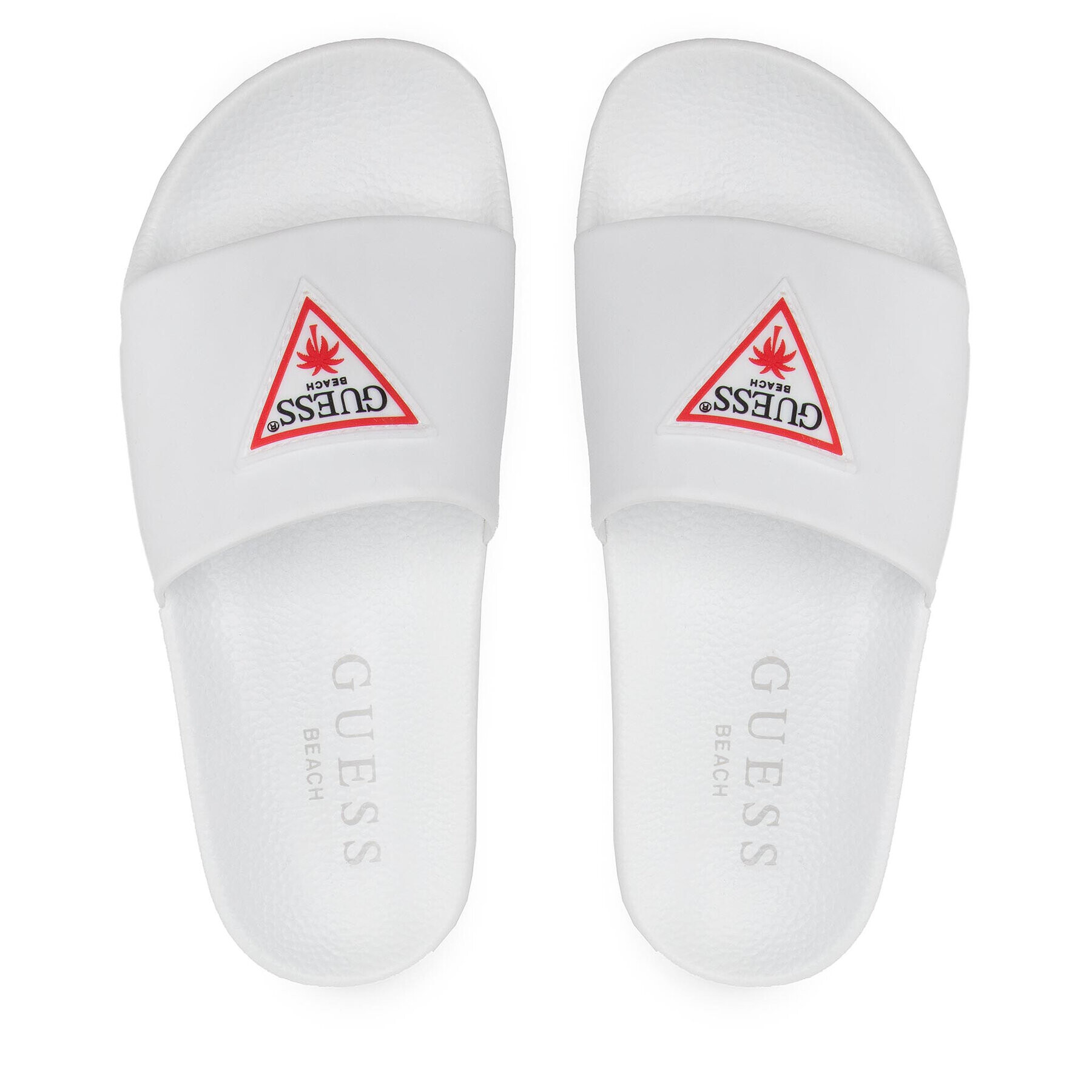 Guess Natikači Beach Slippers E2GZ00 BB00F Bela - Pepit.si