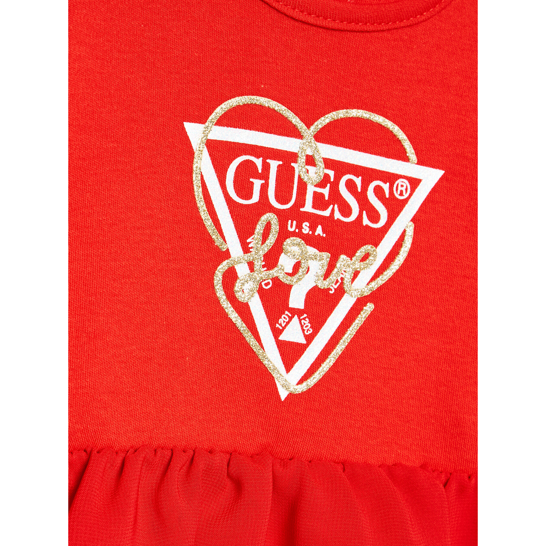 Guess Otroški bodi S2BG05 K83S0 Rdeča Regular Fit - Pepit.si