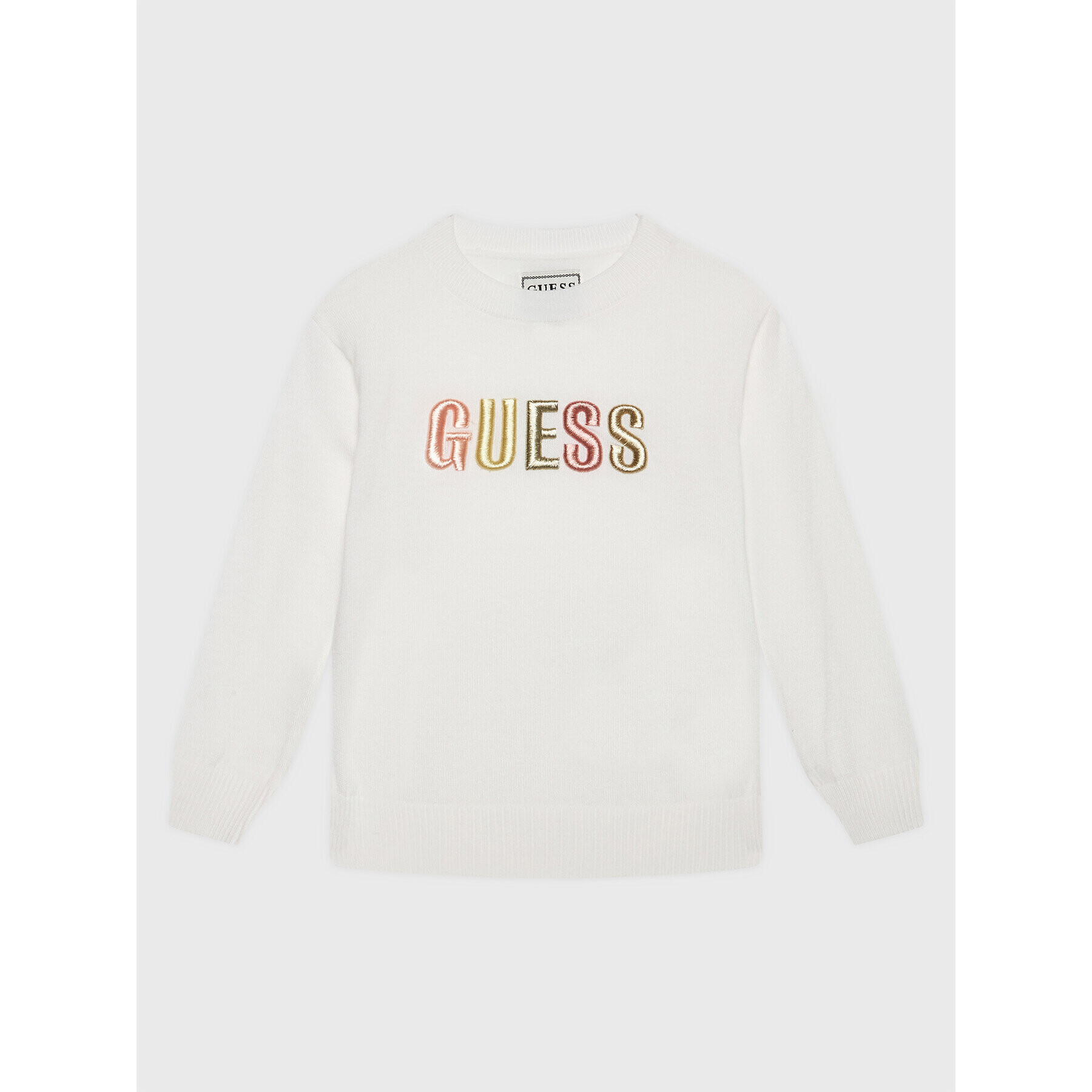 Guess Pulover K3GR00 Z36I0 Bela Regular Fit - Pepit.si