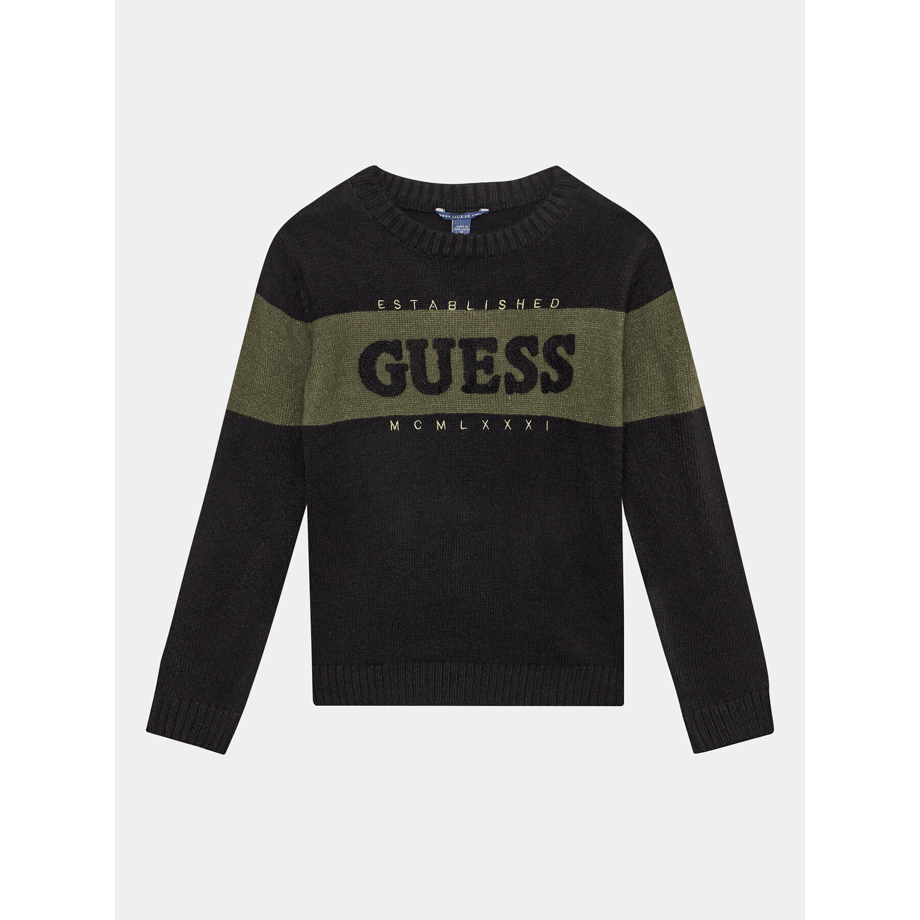 Guess Pulover L3BR00 Z32N0 Črna Regular Fit - Pepit.si