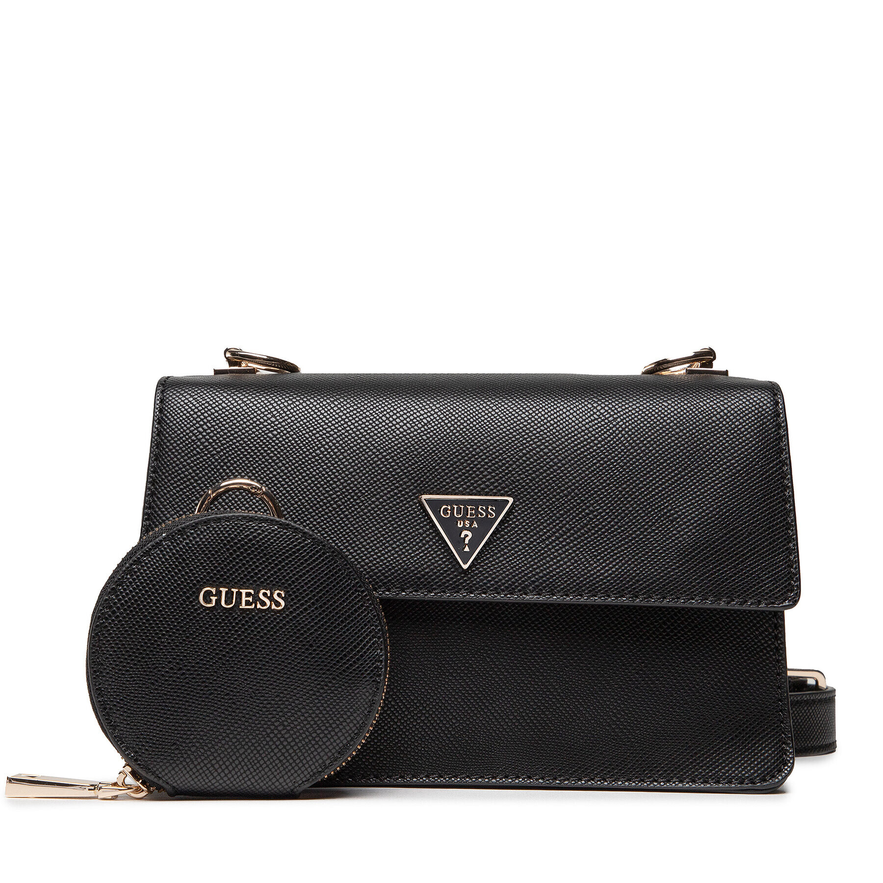 Guess Ročna torba Alexie Crossbody Flap HWVG84 16190 Črna - Pepit.si