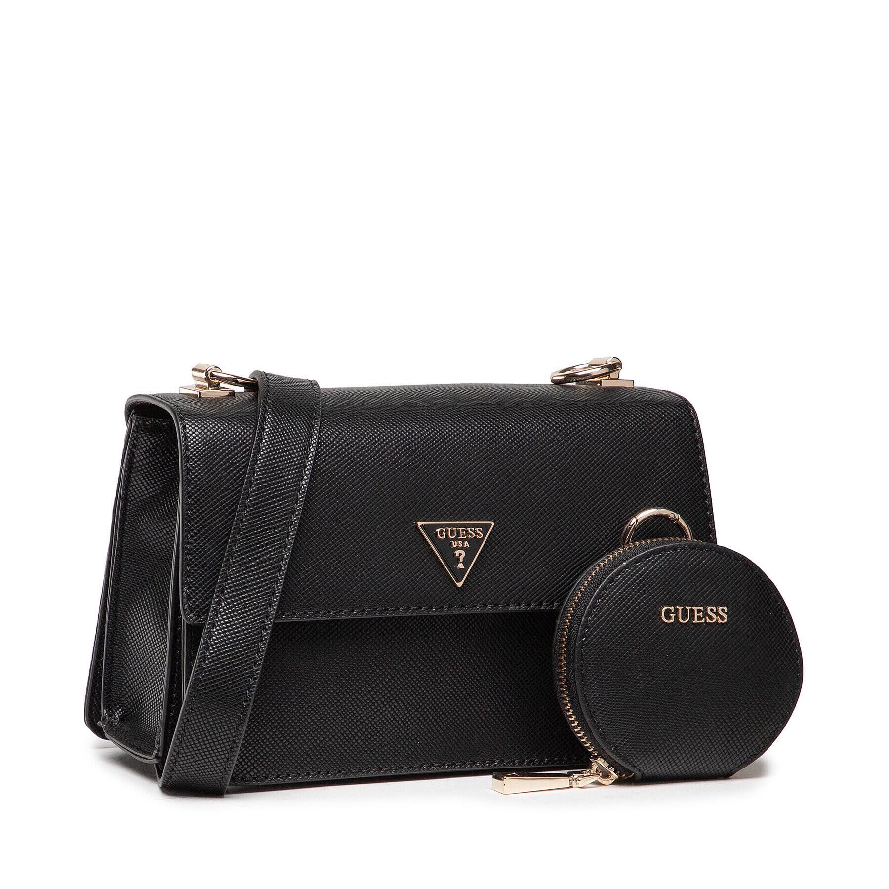 Guess Ročna torba Alexie Crossbody Flap HWVG84 16190 Črna - Pepit.si