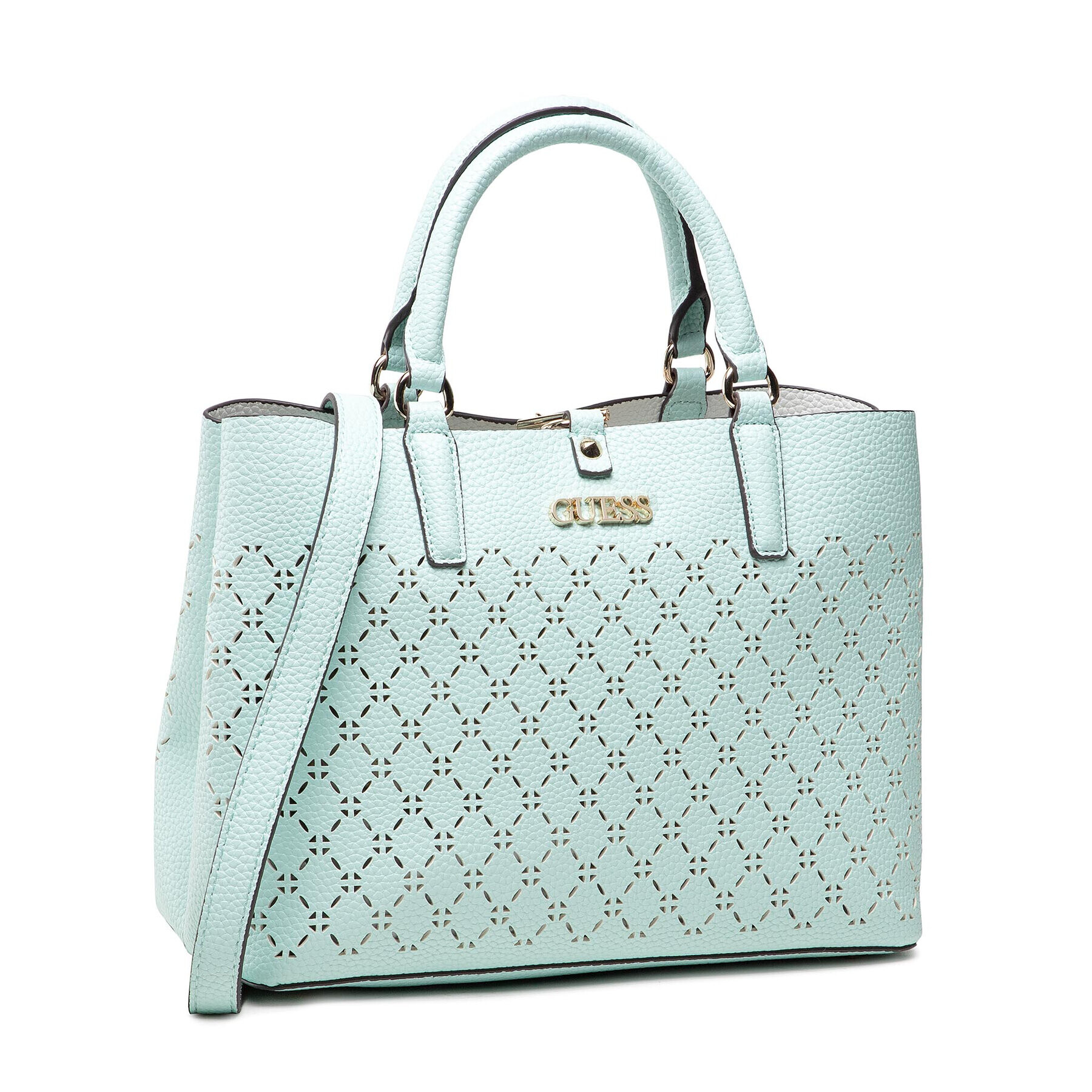 Guess Ročna torba Amara Girlfriend Satchel HWXG84 93060 Zelena - Pepit.si