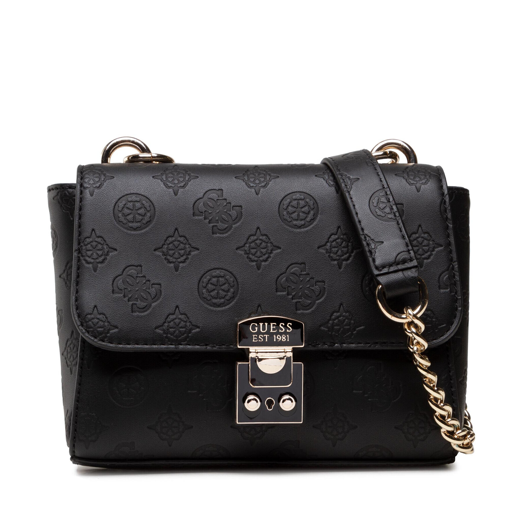 Guess Ročna torba Carlson Mini Crossbody Flap HWPG83 98780 Črna - Pepit.si