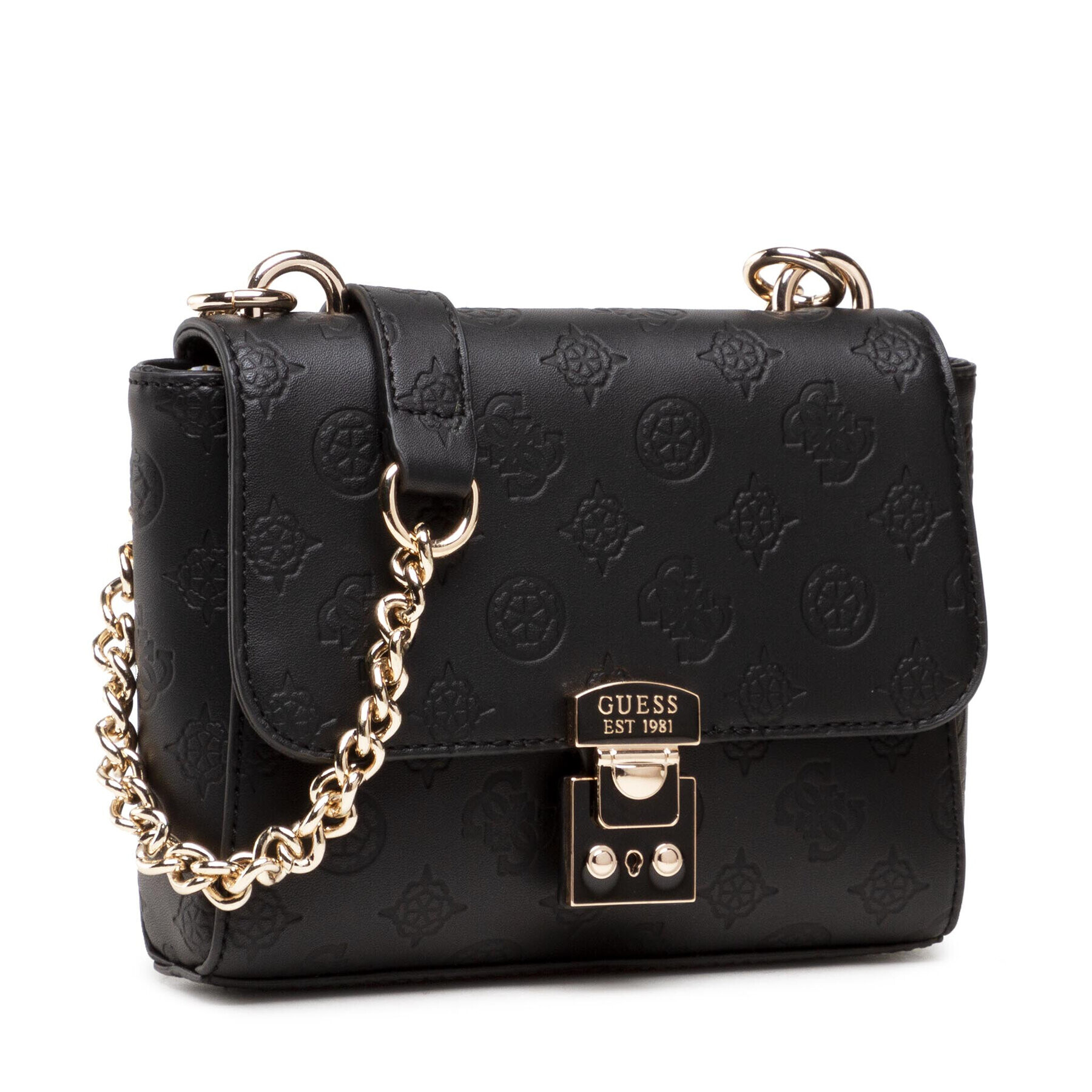 Guess Ročna torba Carlson Mini Crossbody Flap HWPG83 98780 Črna - Pepit.si