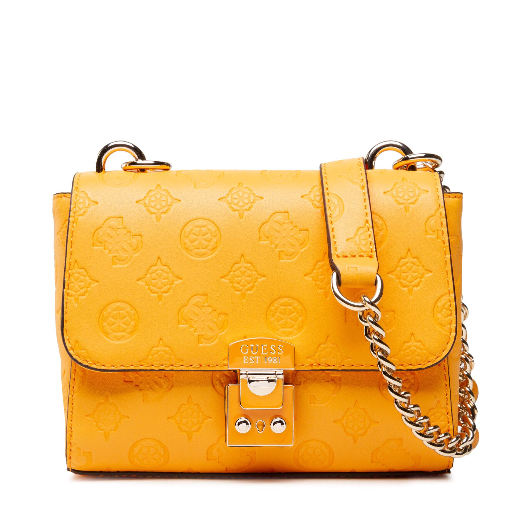 Guess Ročna torba Carlson Mini Crossbody Flap HWPG83 98780 Oranžna - Pepit.si