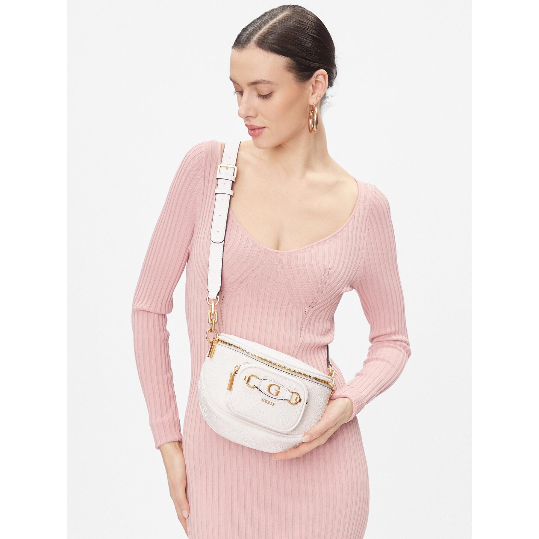 Guess Ročna torba Izyy Peony (PD) Mini-Bags HWPD92 09800 Siva - Pepit.si