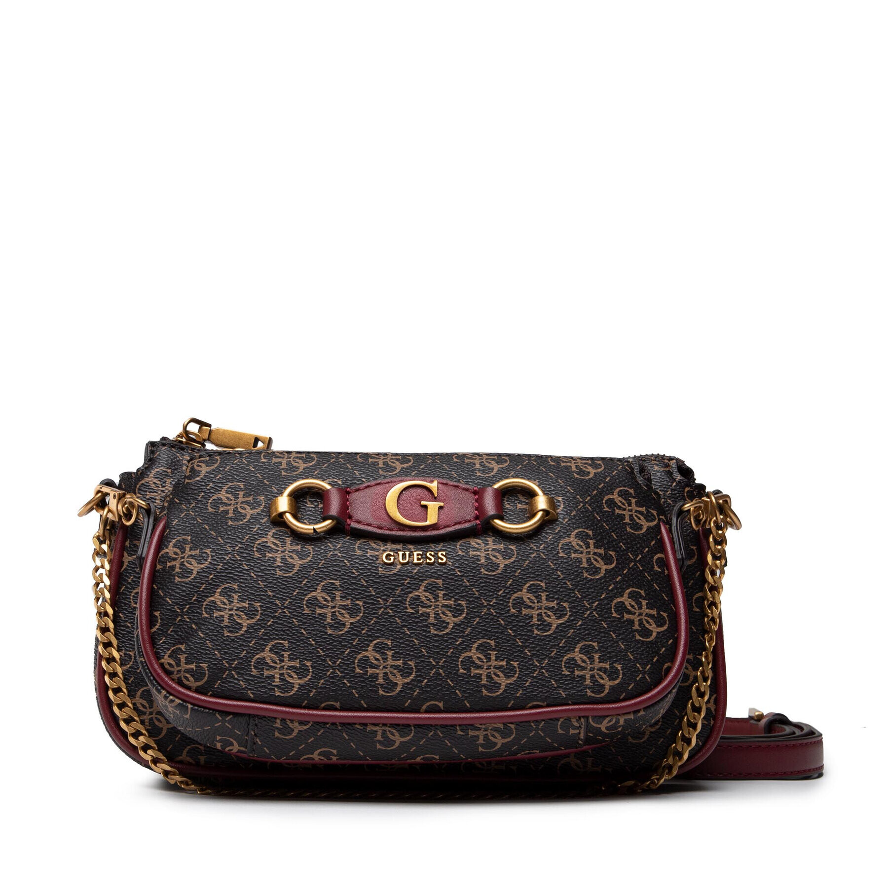 Guess Ročna torba Izzy (QB) Mini Bags HWQB86 54700 Rjava - Pepit.si