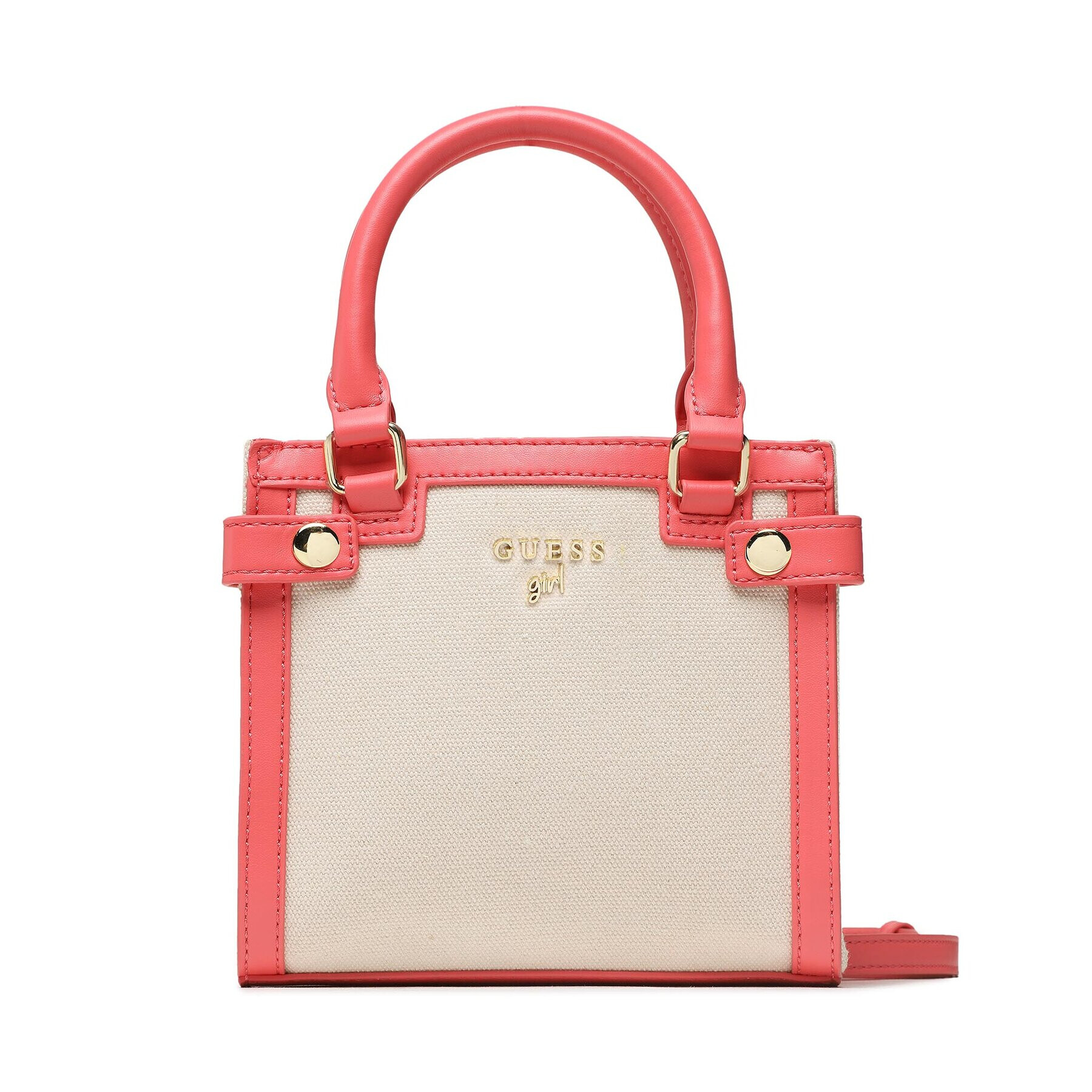 Guess Ročna torba Mini Satchel J3GZ08 WFH90 Bež - Pepit.si