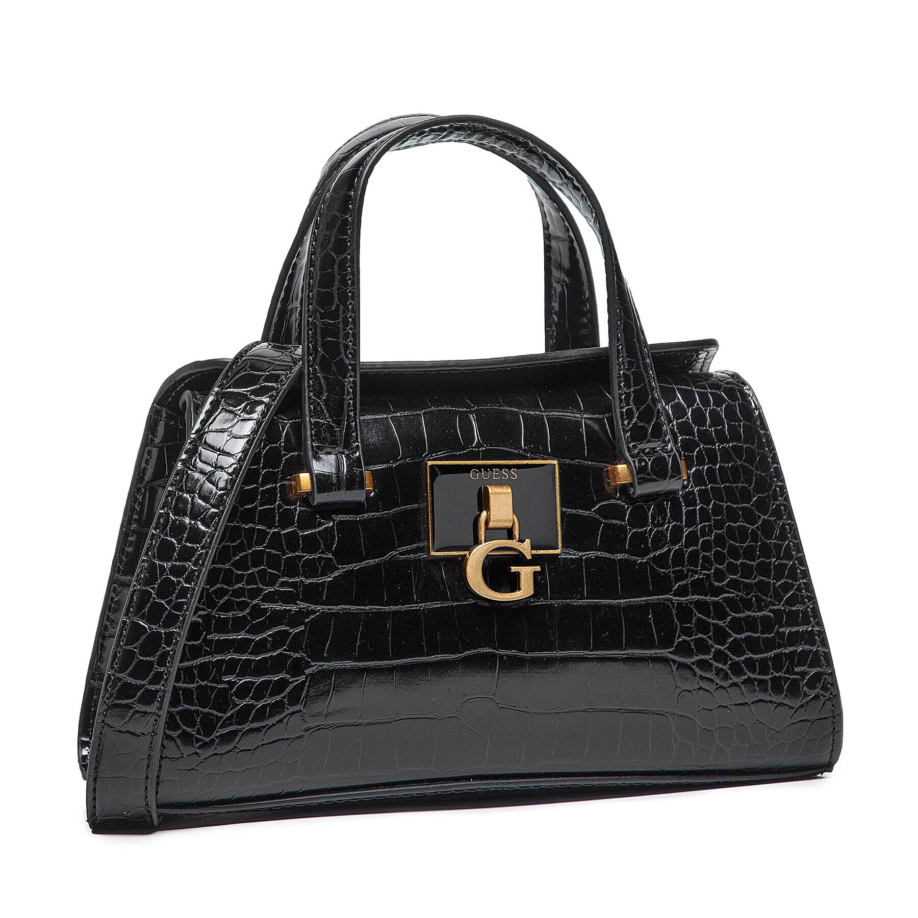 Guess Ročna torba Stephi Mini Satchel HWCB78 75760 Črna - Pepit.si