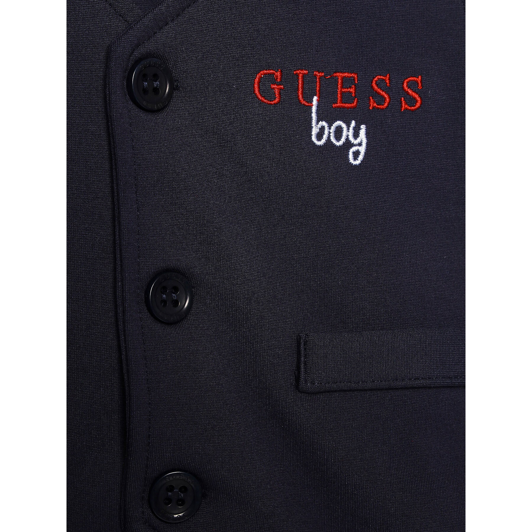 Guess Set srajca telovnik in hlače iz blaga N3BG02 KAE30 Mornarsko modra Regular Fit - Pepit.si