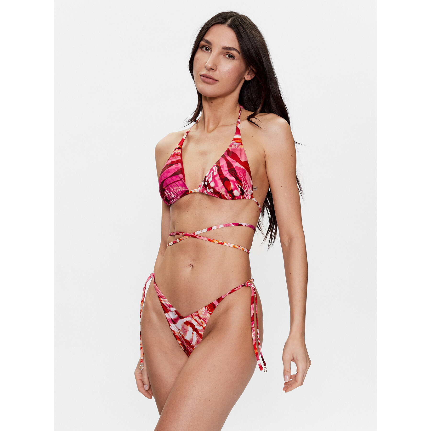 Guess Spodnji del bikini E3GO03 MC04R Roza - Pepit.si