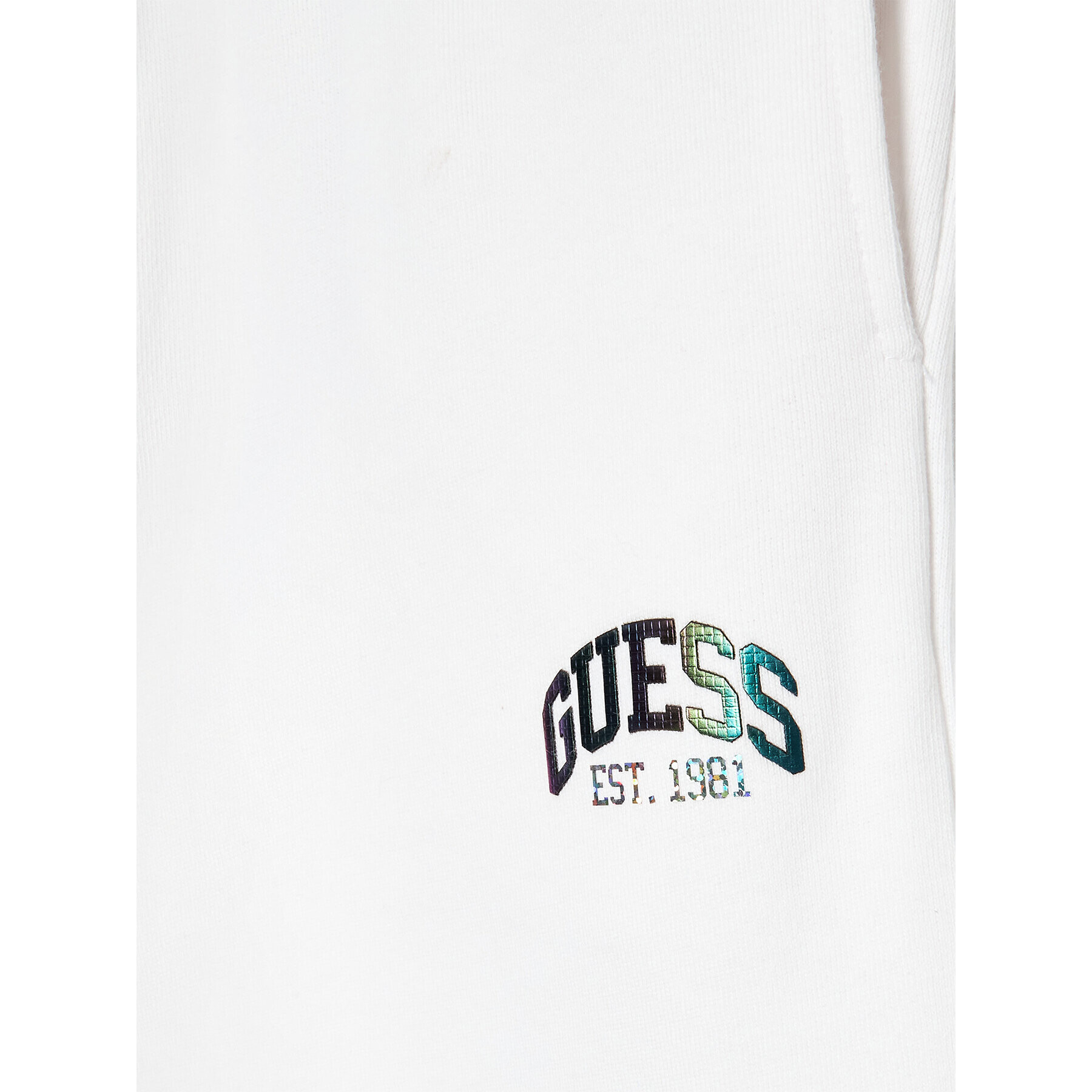 Guess Spodnji del trenirke J3RQ11 KA6R0 Bela Regular Fit - Pepit.si