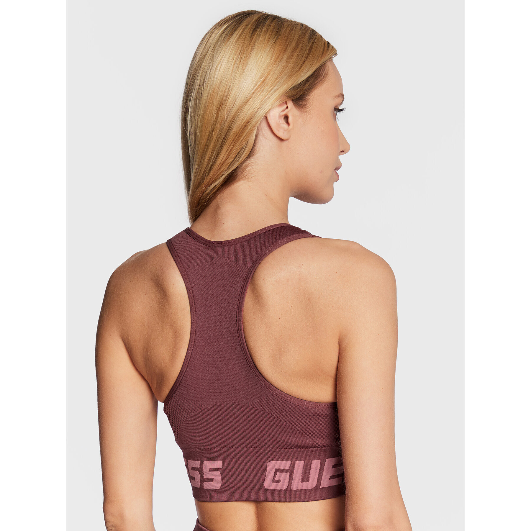 Guess Špotni nedrček Trudy V2BP13 Z3290 Bordo rdeča - Pepit.si