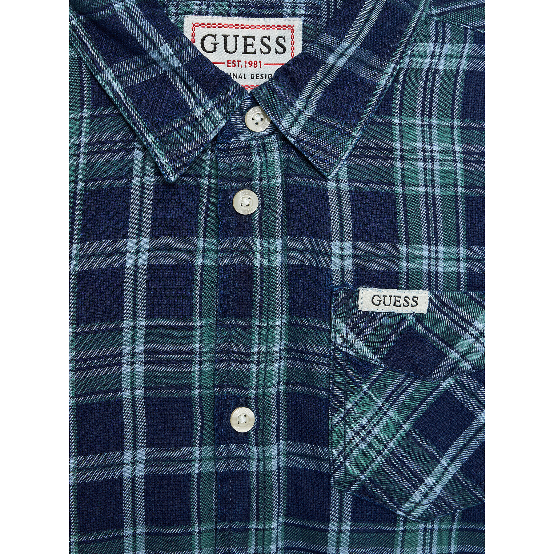 Guess Srajca L3YH00 D52G1 Mornarsko modra Regular Fit - Pepit.si