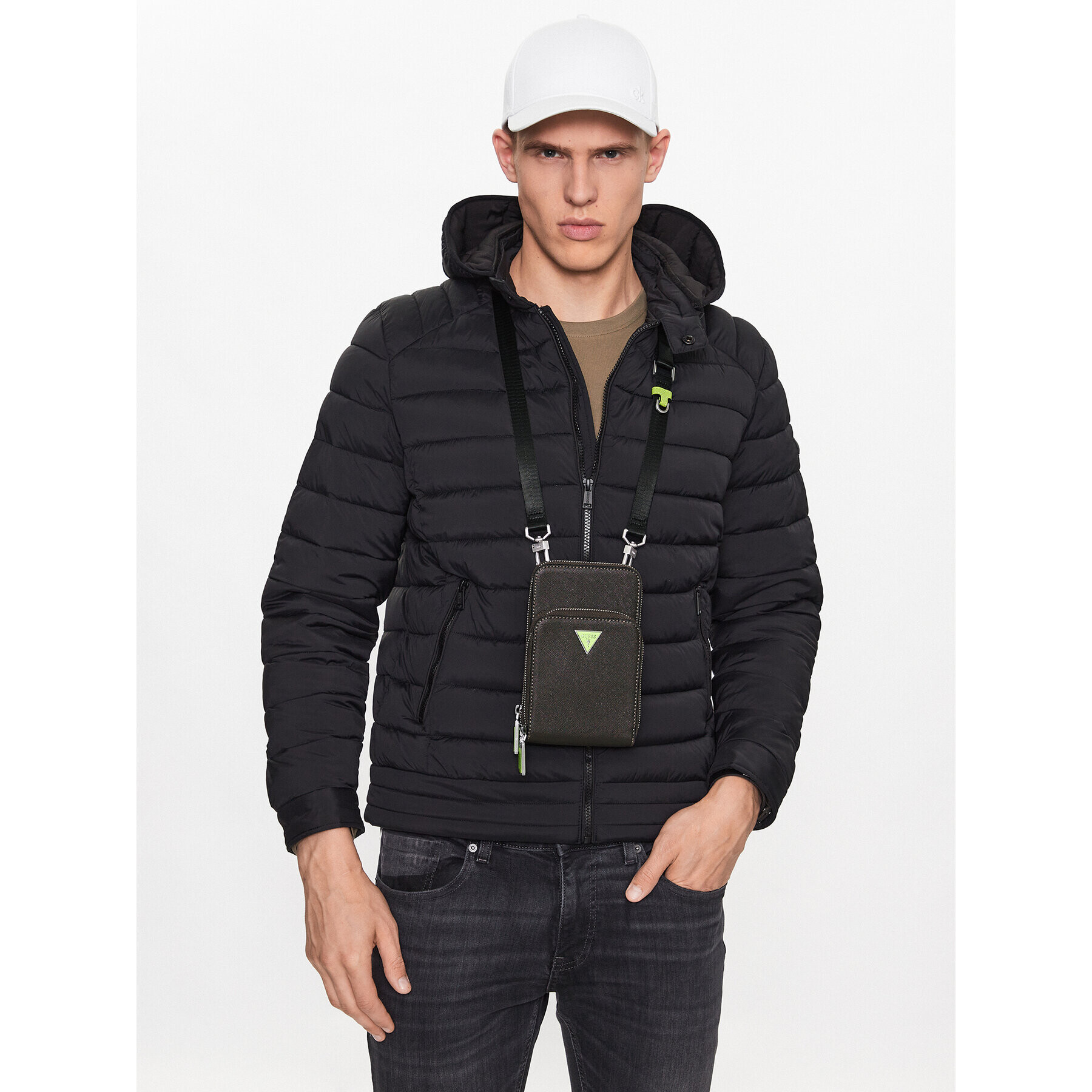 Guess Torbica za okrog pasu Certosa Saffiano Smart HMECSA P3227 Siva - Pepit.si