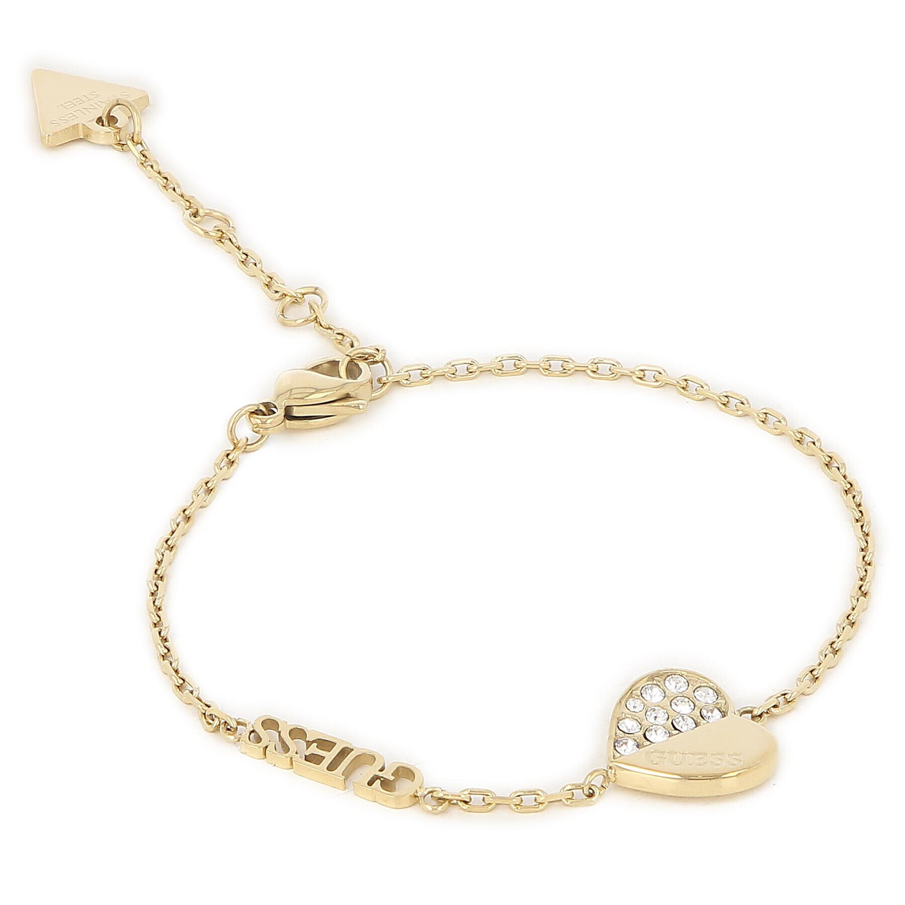 Guess Zapestnica Lovely JUBB03 036JW Pozlačeno z rumenim zlatom - Pepit.si