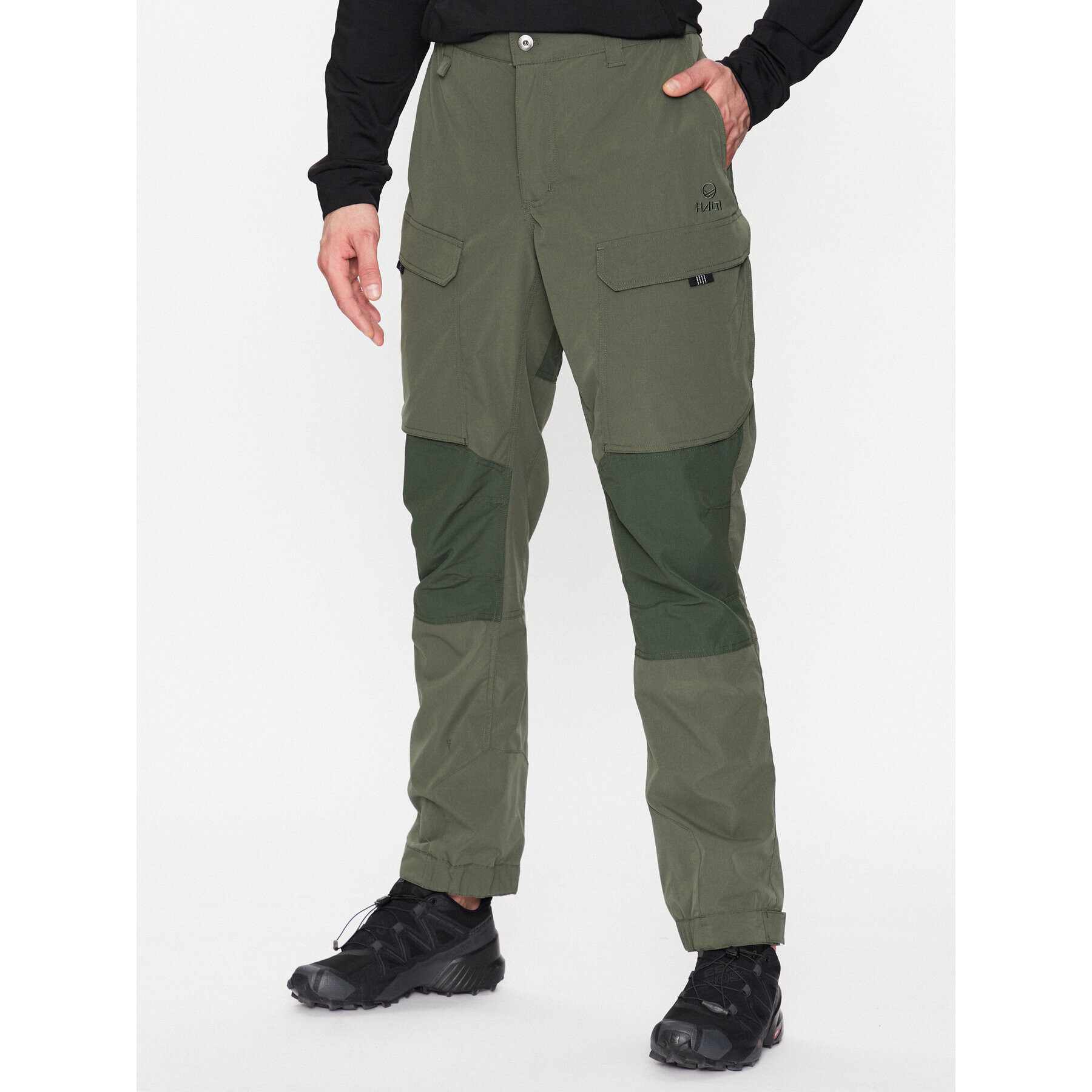 Halti Pohodne hlače Hiker 064-0619 Zelena Regular Fit - Pepit.si