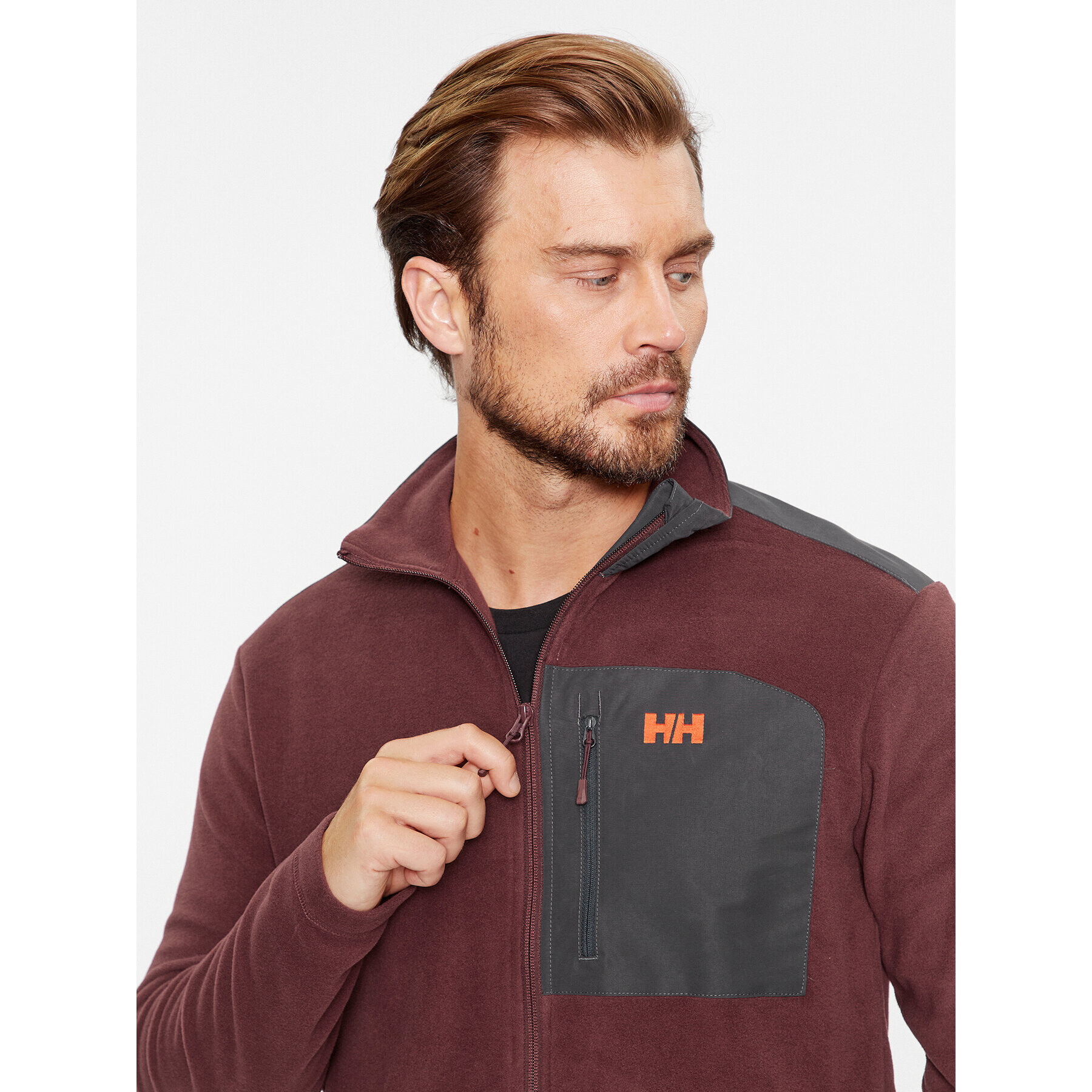 Helly Hansen Flis Daybreaker Block 49454 Bordo rdeča Regular Fit - Pepit.si