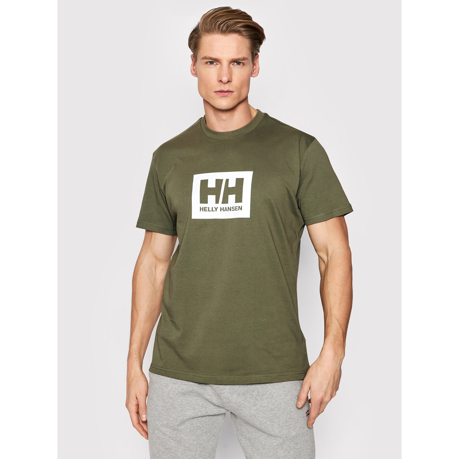 Helly Hansen Majica Box 53285 Zelena Regular Fit - Pepit.si