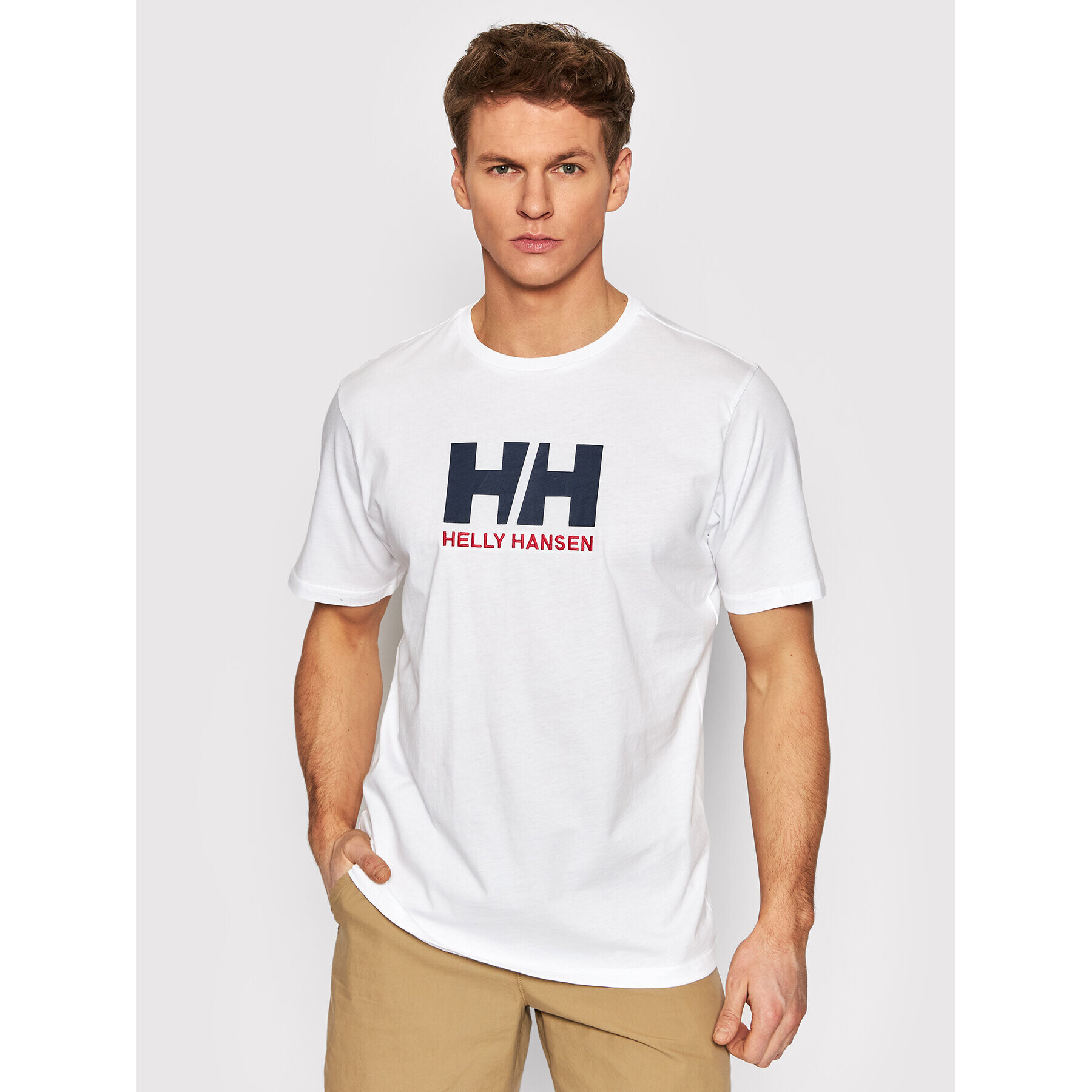 Helly Hansen Majica Logo 33979 Bela Regular Fit - Pepit.si