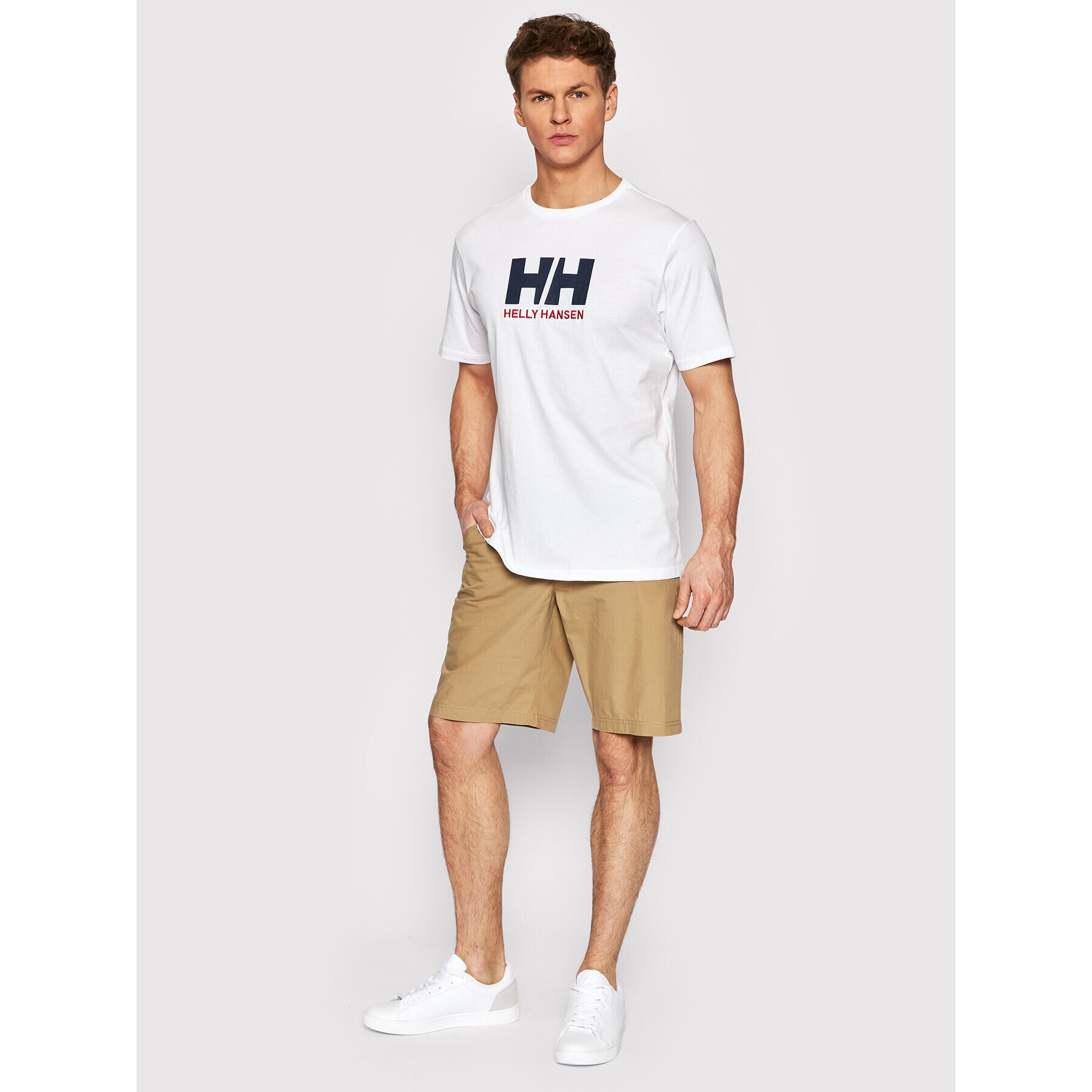 Helly Hansen Majica Logo 33979 Bela Regular Fit - Pepit.si